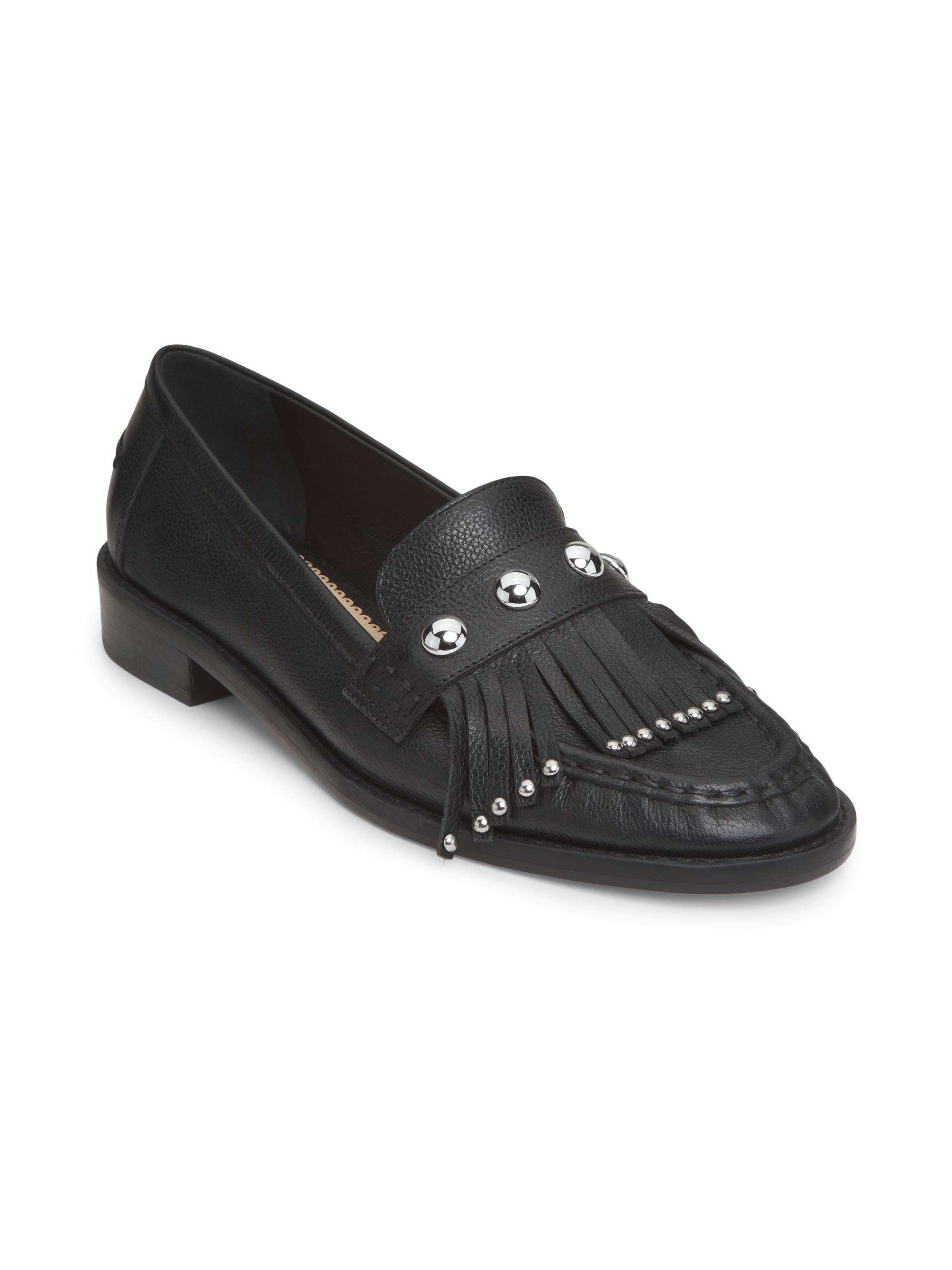Gina Fringed Leather Loafers