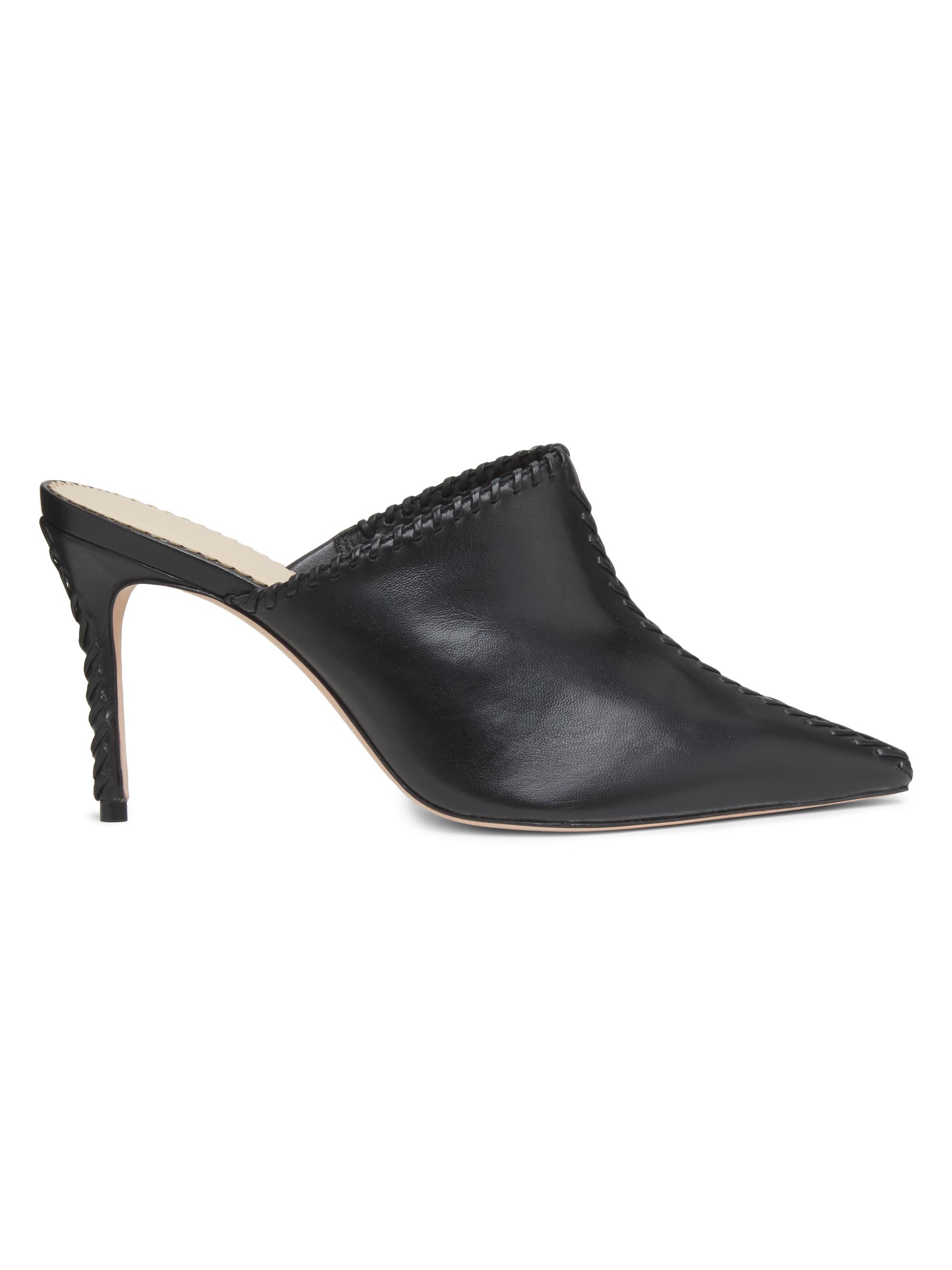 CINQ A SEPT Women's Susan 85MM Whipstitched Leather Mules - Black
