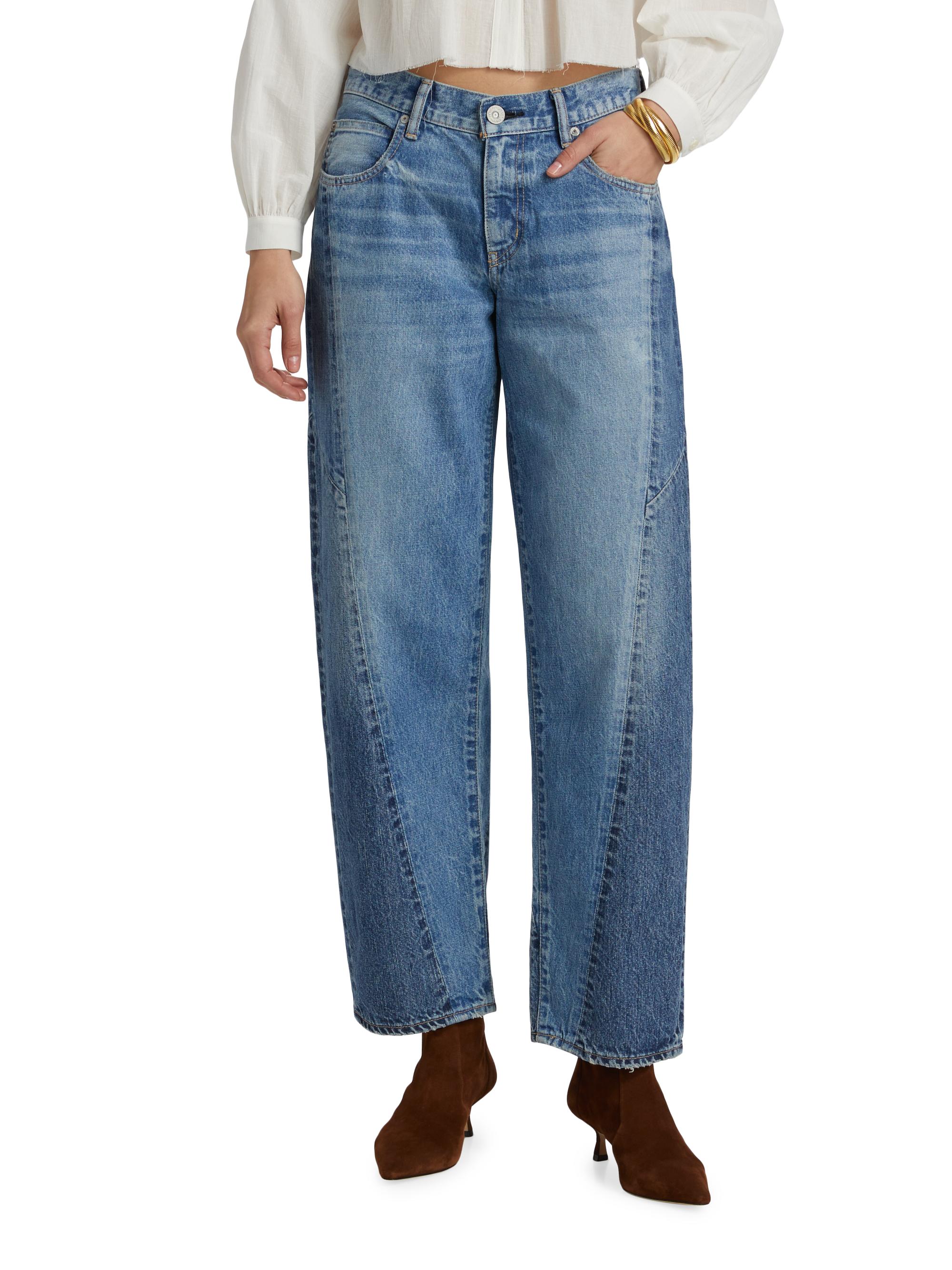 Moussy Vintage Micco Remake Spliced Barrel Jeans | Saks Fifth Avenue