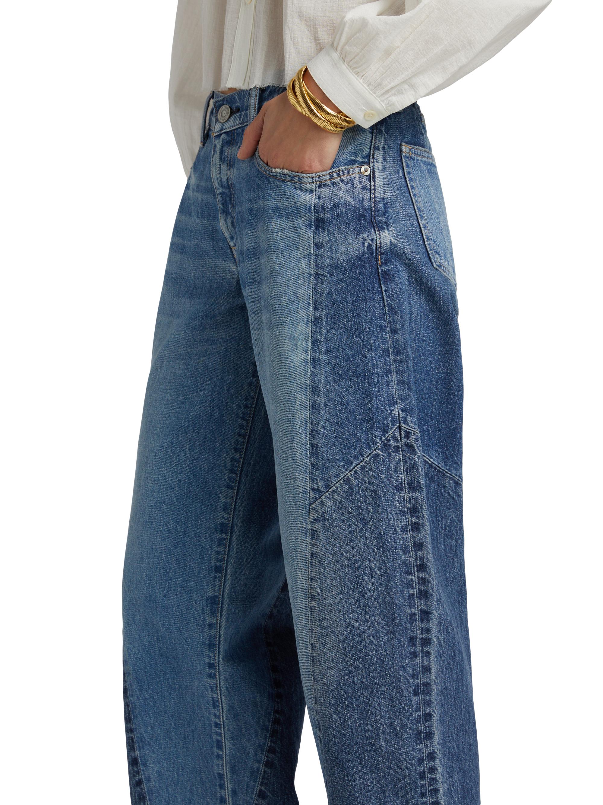 Moussy Vintage Micco Remake Spliced Barrel Jeans | Saks Fifth Avenue