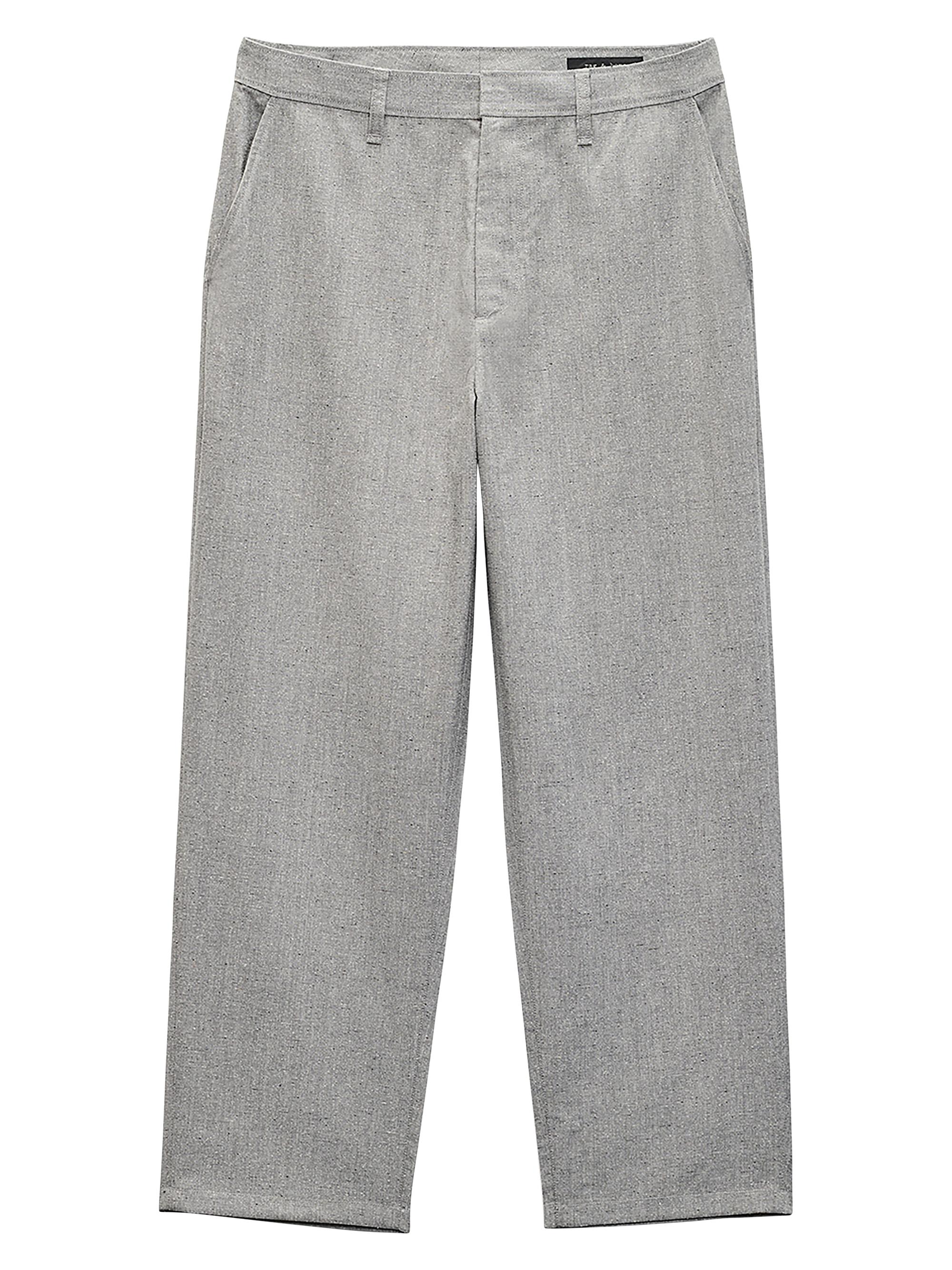 rag & bone Men's Donegal Wool-Blend Wide-Leg Pants - Grey