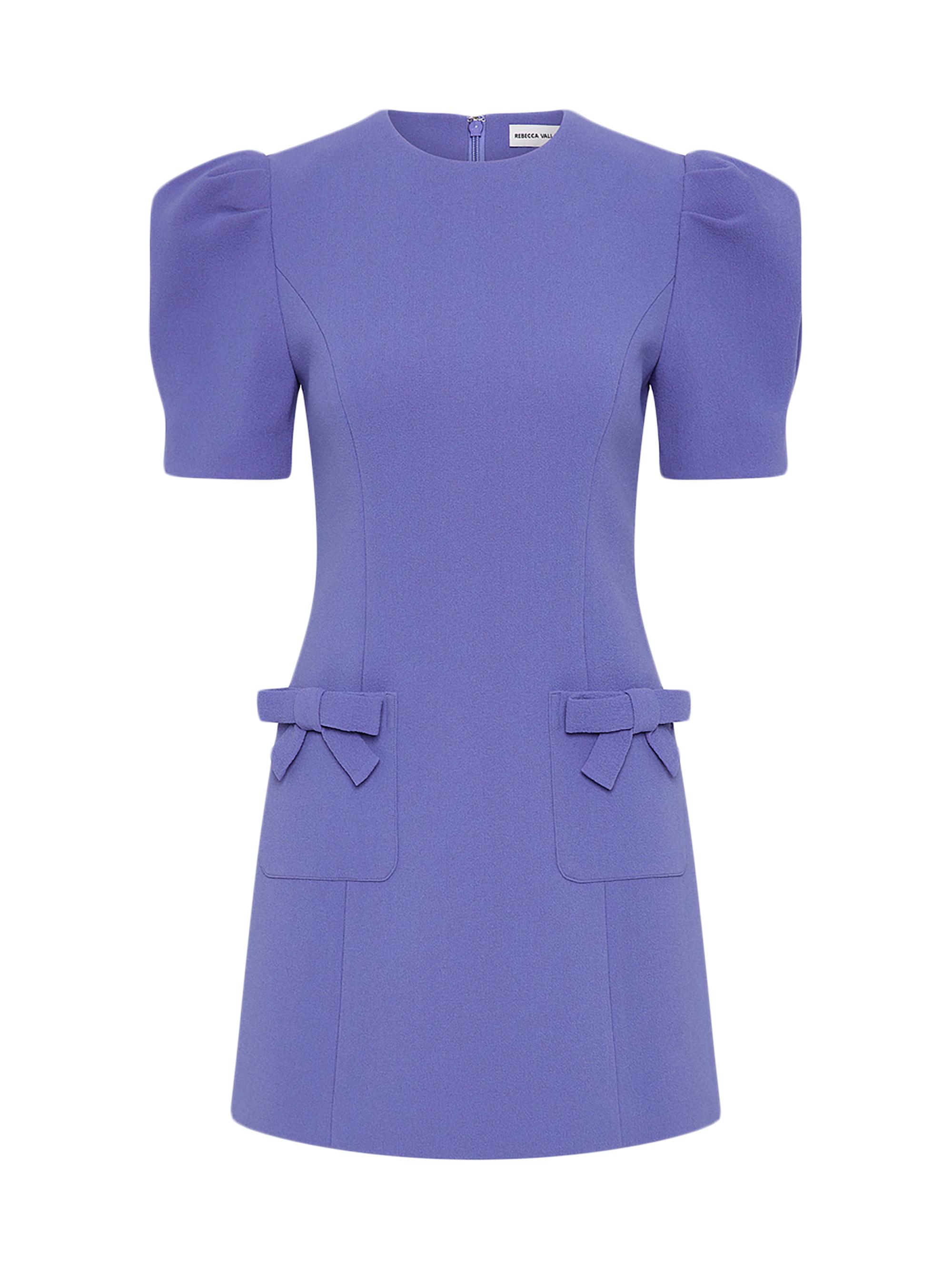 Rebecca Vallance Women's Violetta Bow Minidress - Periwinkle Blue