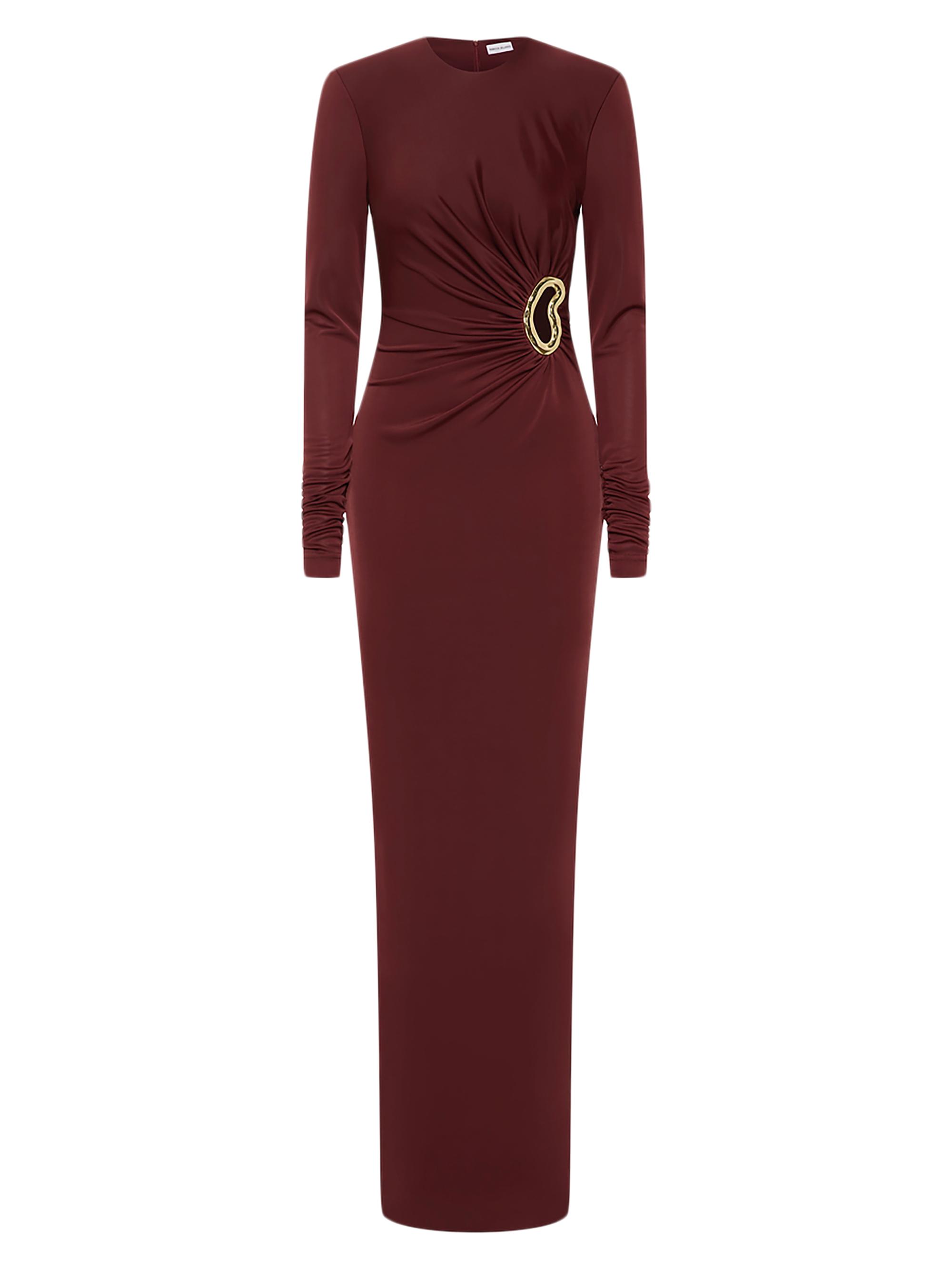 Rebecca Vallance Women's Mischa Embellished Cut-Out Gown - Wine