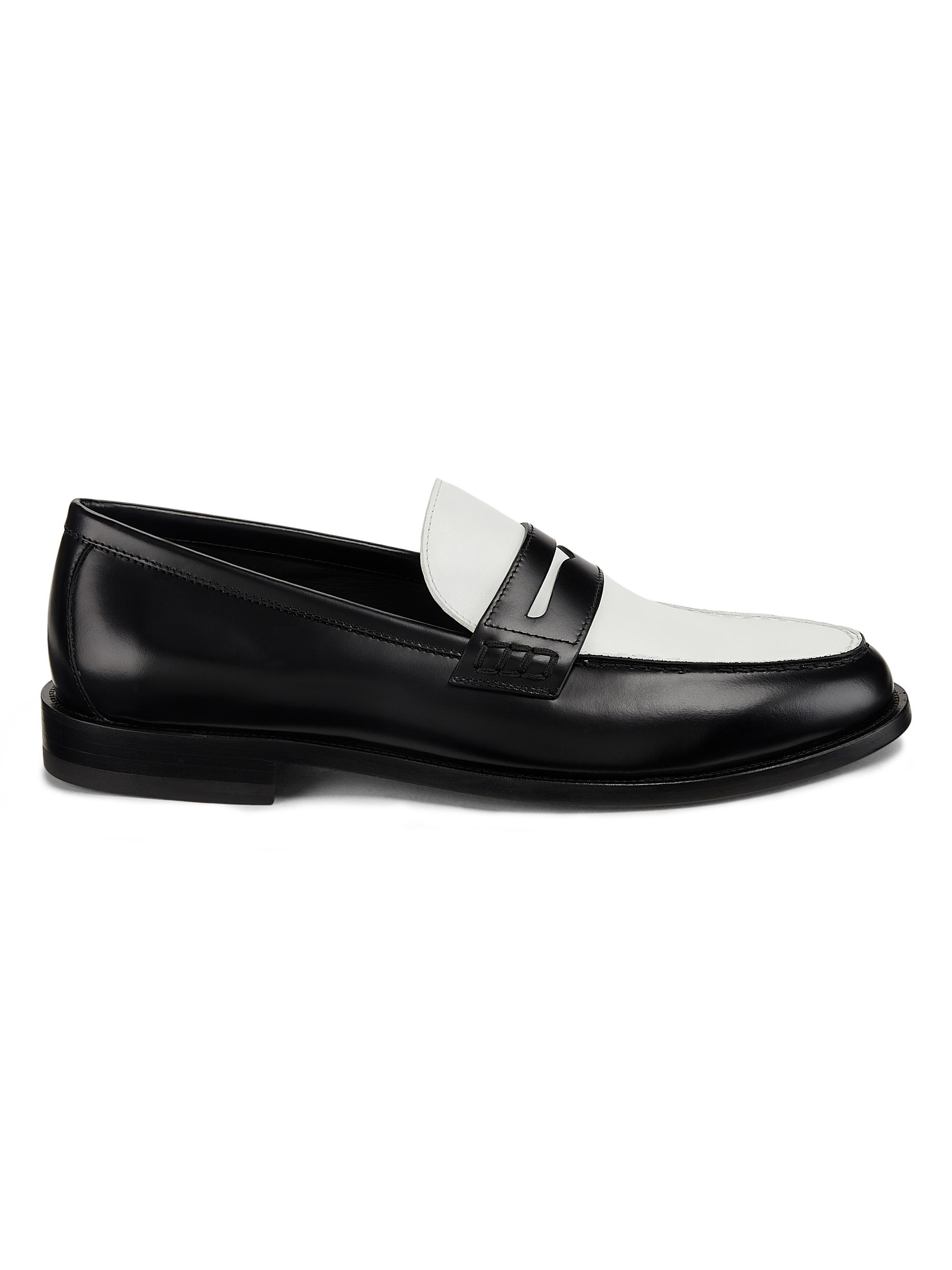 Manolo Blahnik Men's Perry Leather Penny Loafers - Black