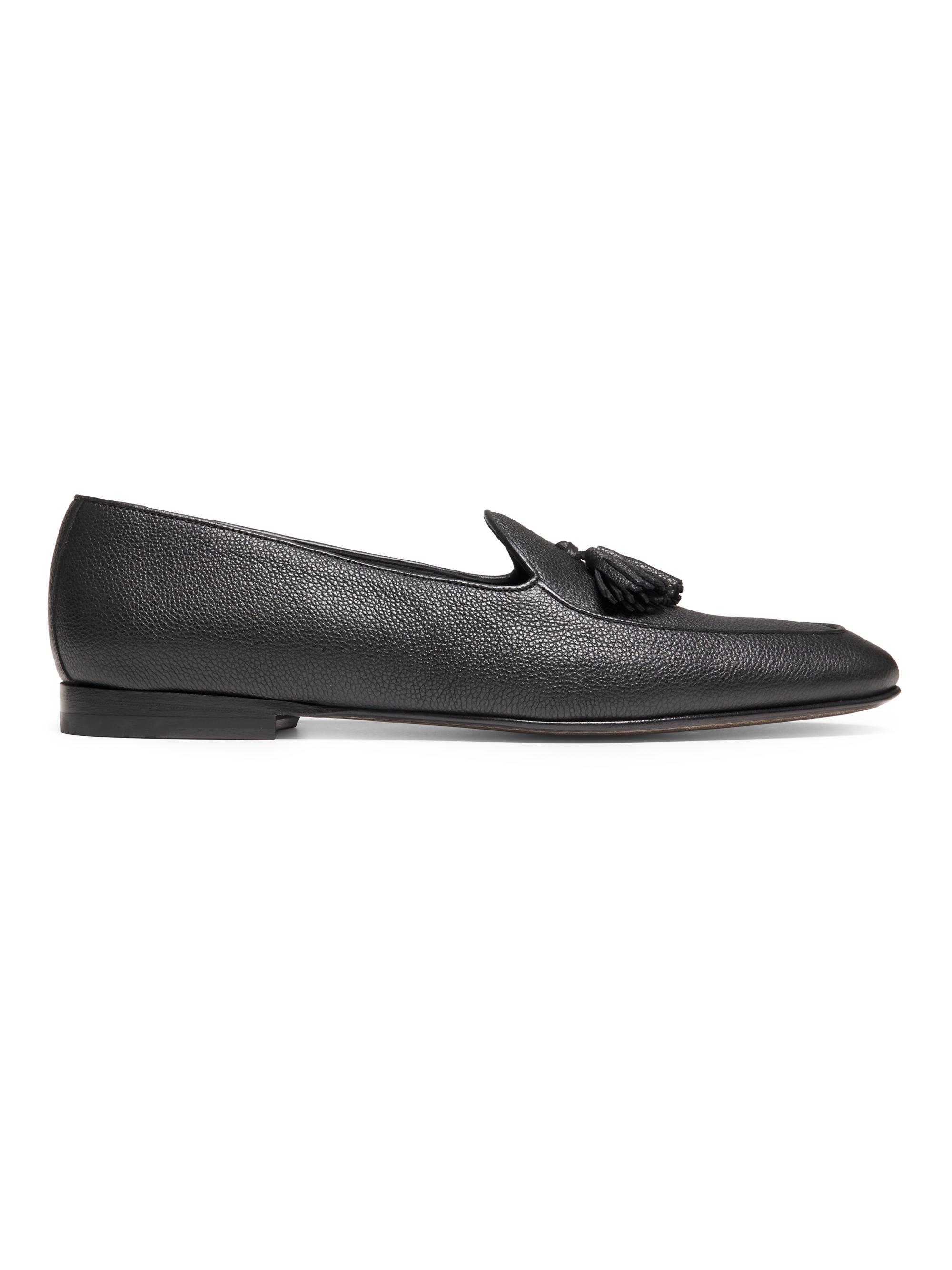 Manolo Blahnik Men's Lennox Leather Tassel Loafers - Black