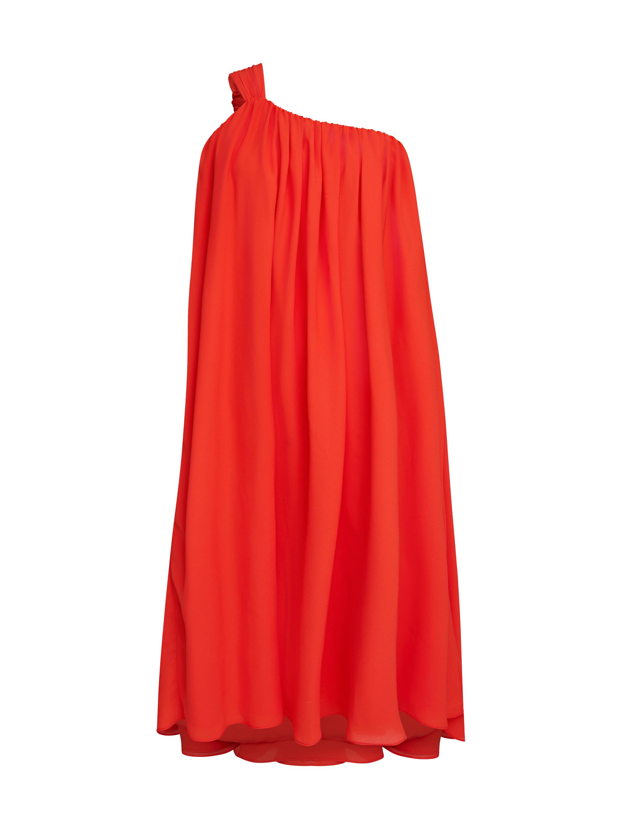 Halston Women's Rafelle Georgette One-Shoulder Midi-Dress - Orange Spice