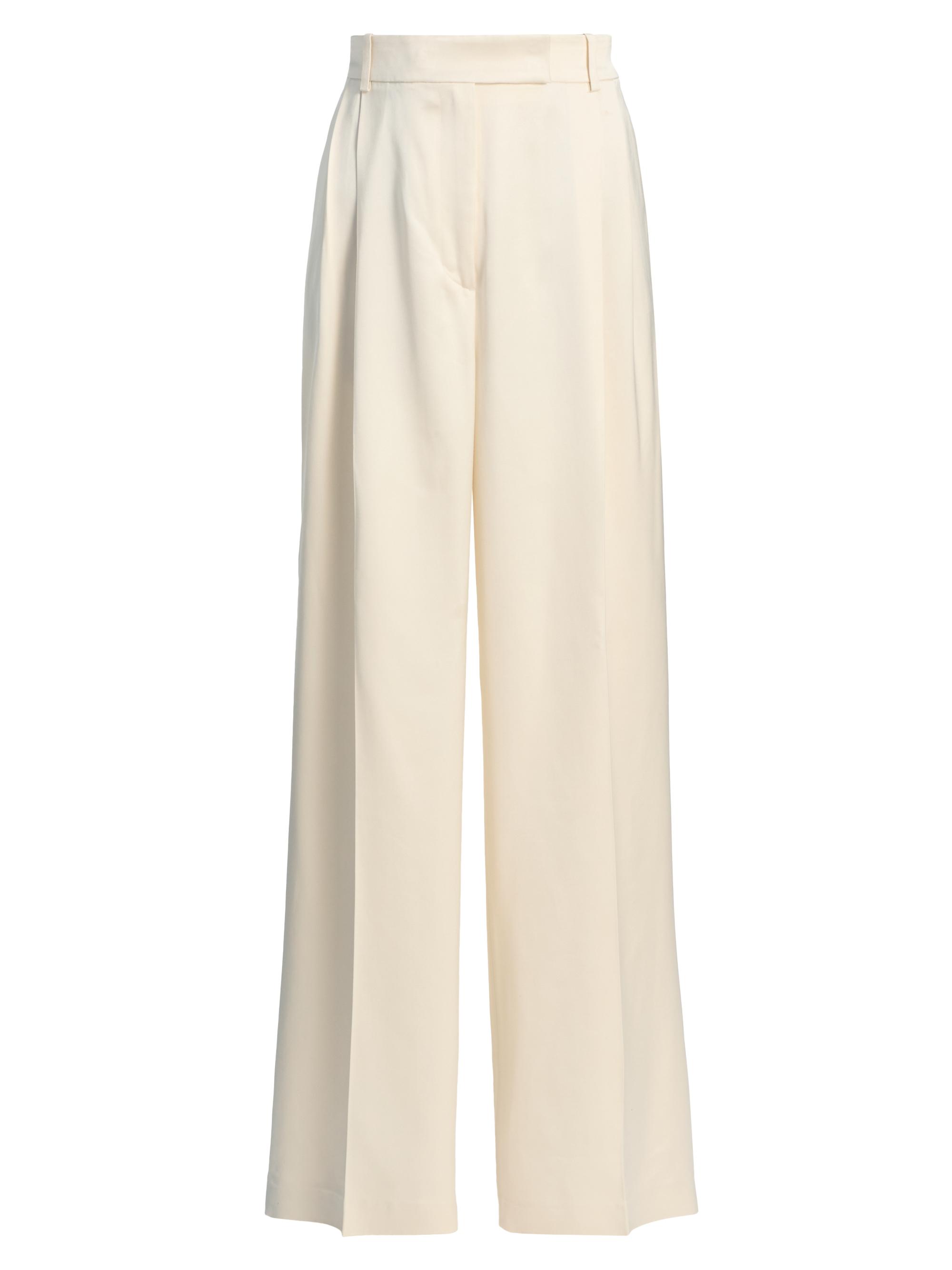 Róhe Women's Satin High-Rise Trousers - Cream