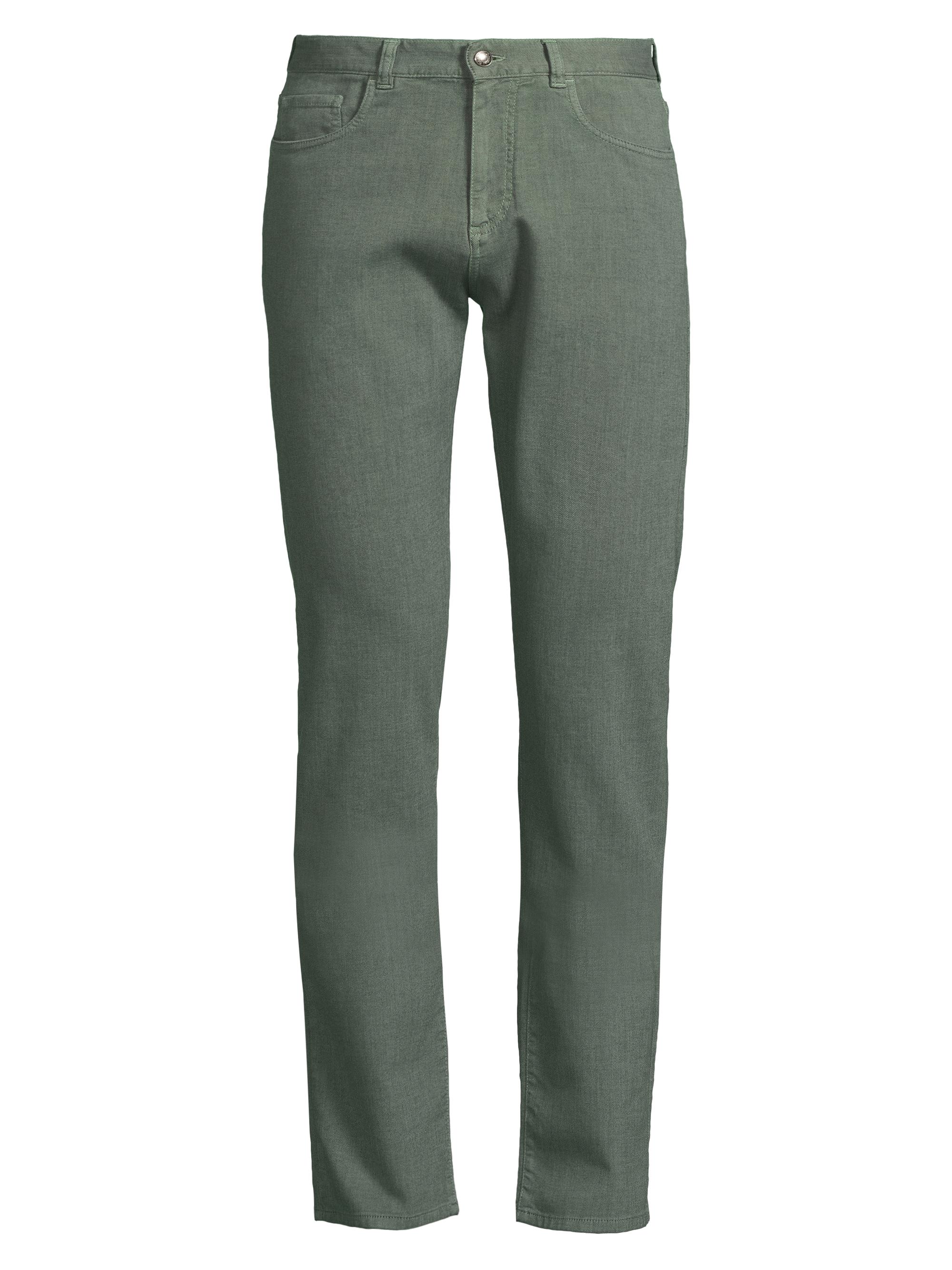 Canali Men's Stretch Modern-Fit Slim Jeans - Dark Green