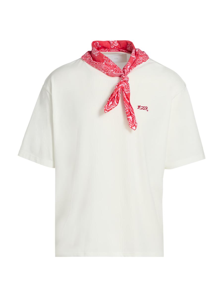EZR Logo-Embroidered Foulard Bandana T-Shirt | Saks Fifth Avenue