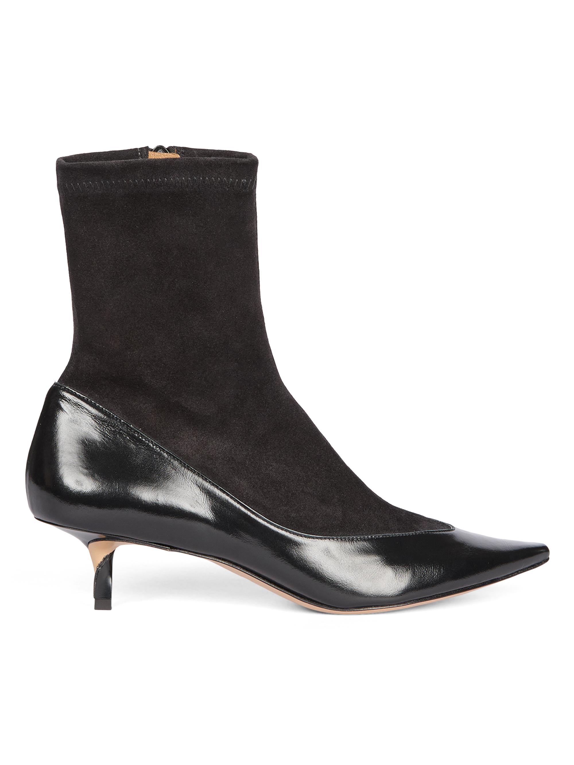 Jacquemus Women's Les Bottines Tourni 45MM Leather-Suede Sock Boots - Black