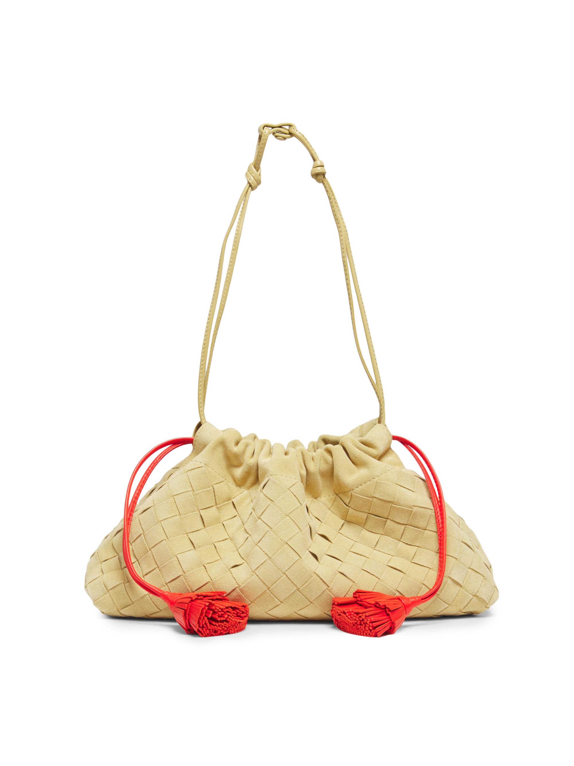 Bottega Veneta Women's  Intrecciato Leather Shoulder Bag - Tapioca Cherry