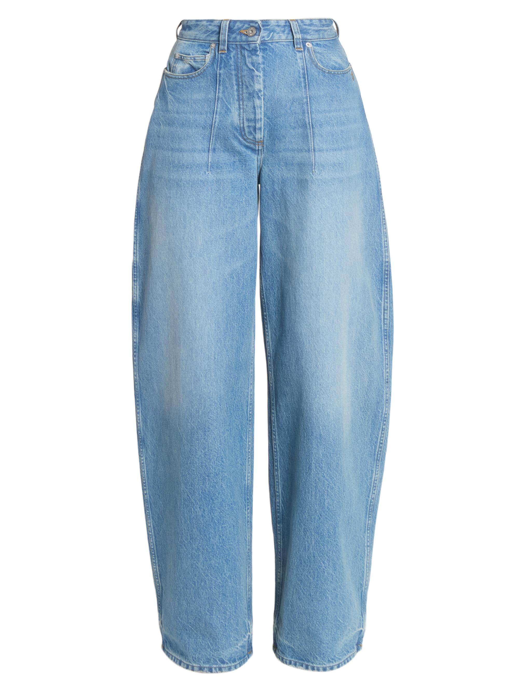 Jacquemus Women's Le Ovalo Barrel-Leg Jeans - Blue Tabac