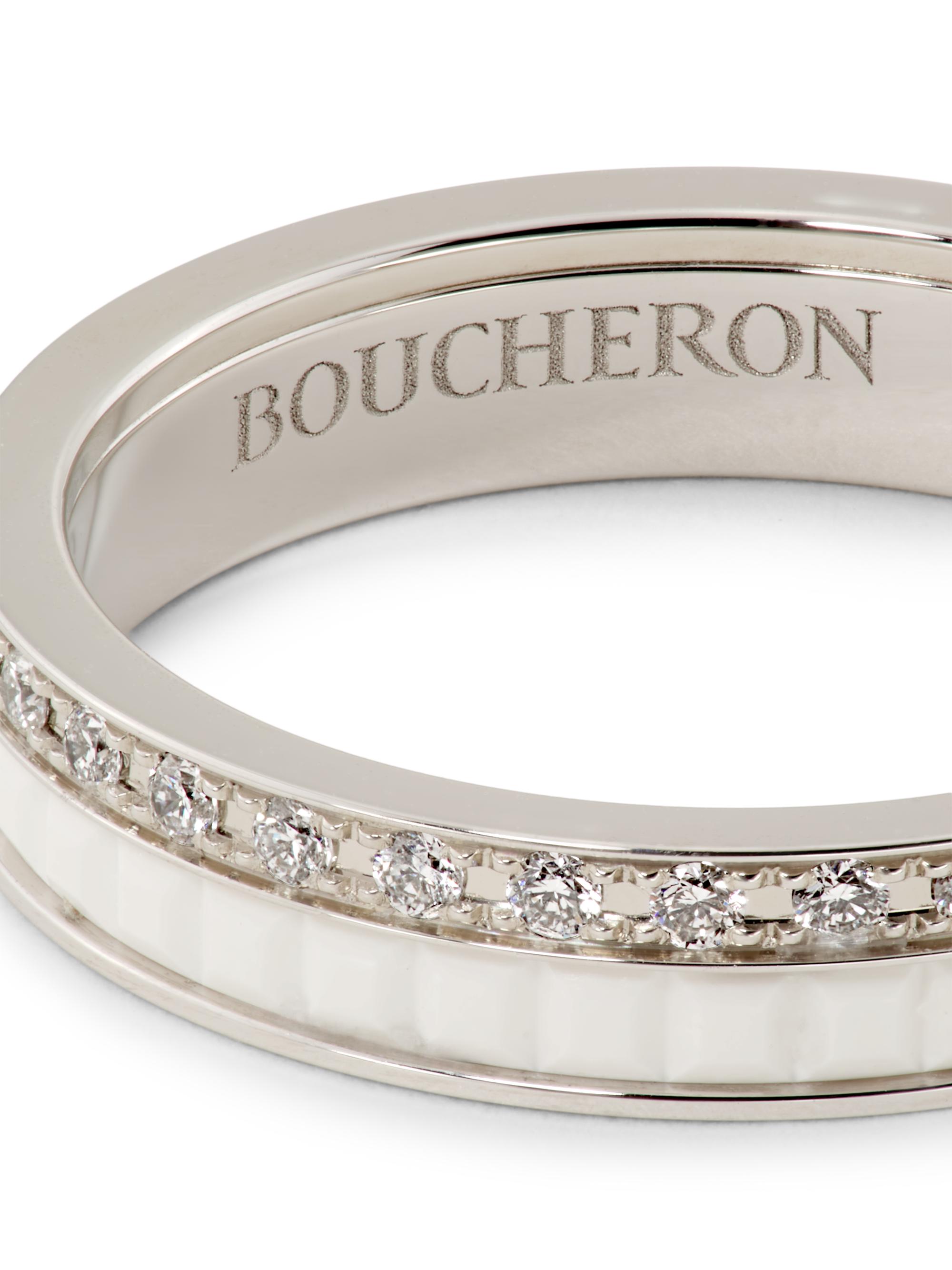 Boucheron Quatre White Edition 18K White Gold, 0.26 TCW Diamond