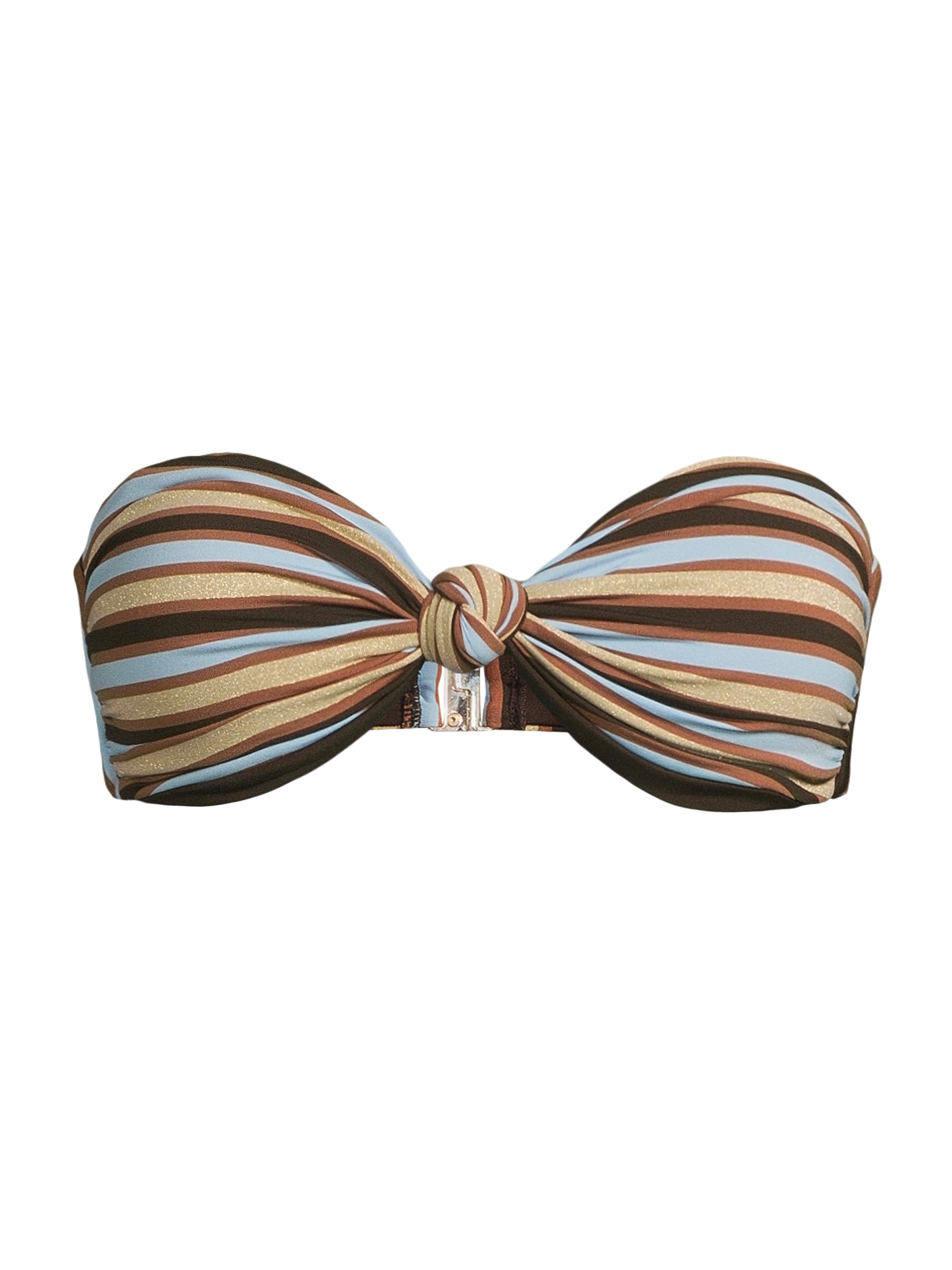 Ramy Brook Women's Margaux Striped Bikini Top - Beach Brown Stripe