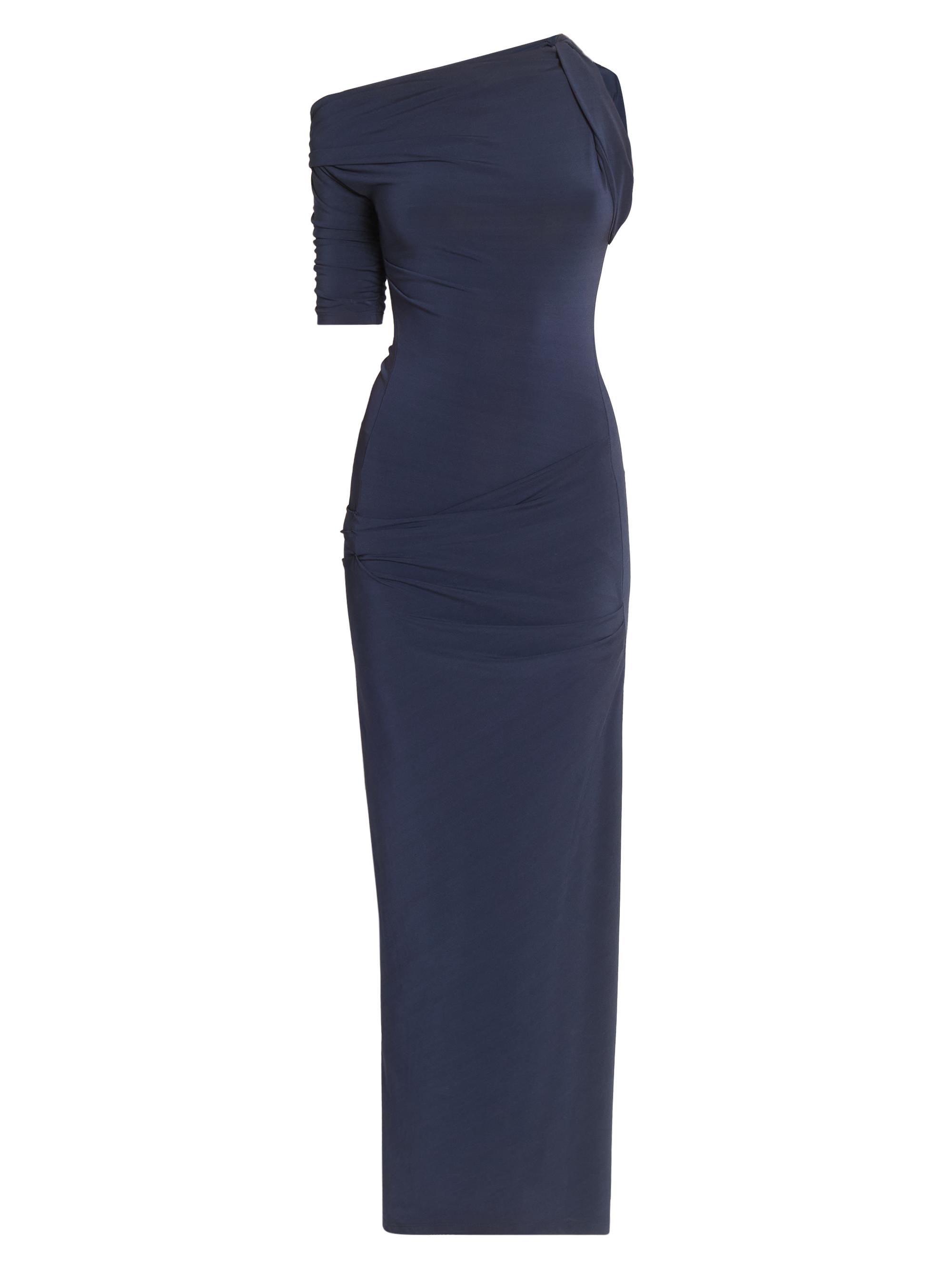 Jacquemus Women's La Robe Drapeado Asymmetric Maxi Dress - Dark Navy