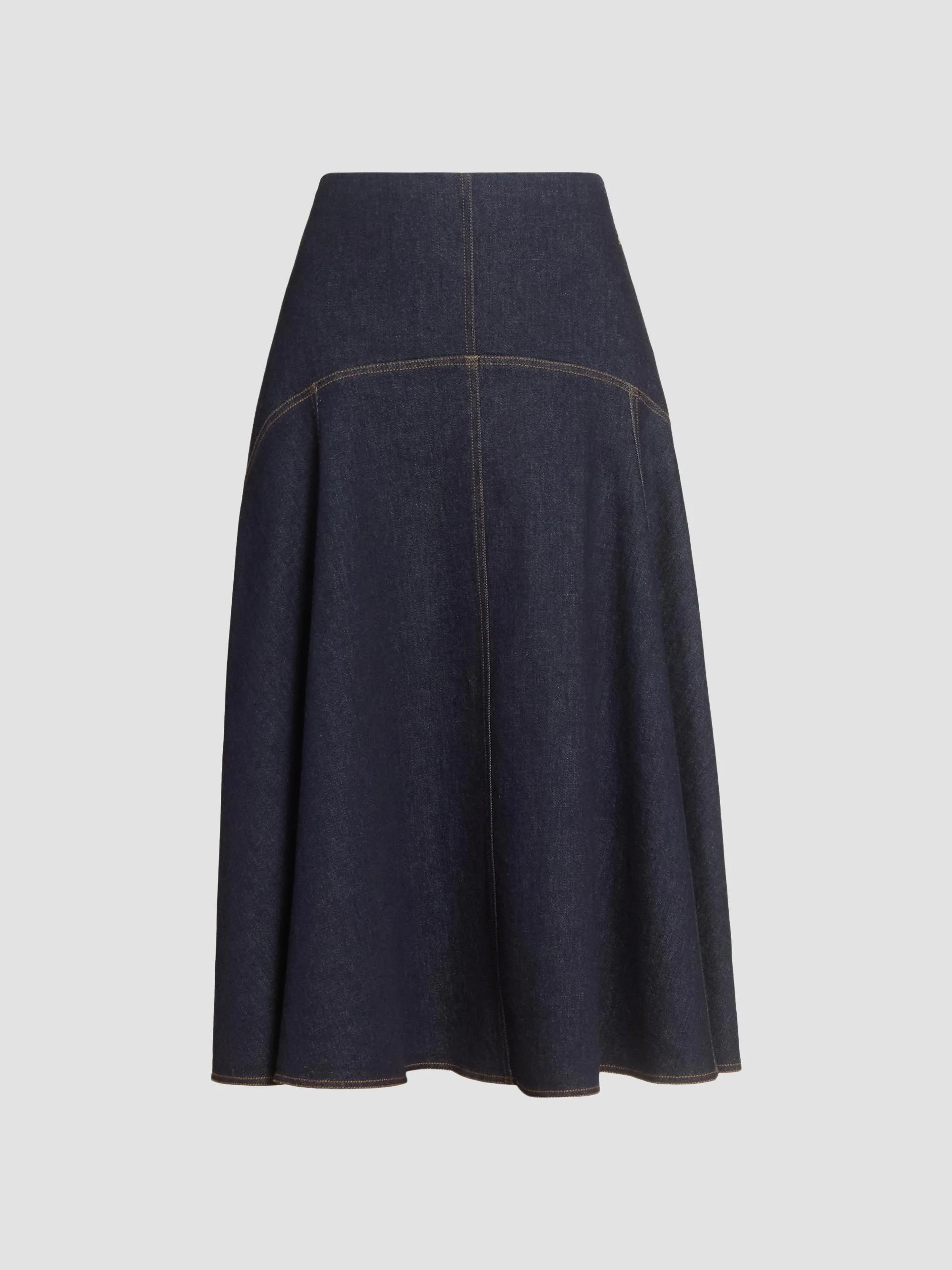 Jacquemus La Jupe Triangle de-Nîmes Denim Midi-Skirt | Saks Fifth