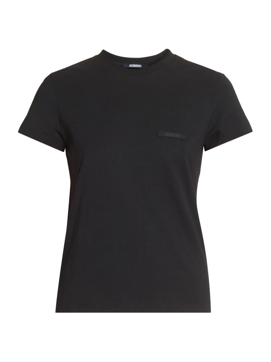 【関税＆送料込み】Jacquemus T-Shirts And Polos Jacquemus Le T-shirt Typo Cotton Top | Black | FARFETCH