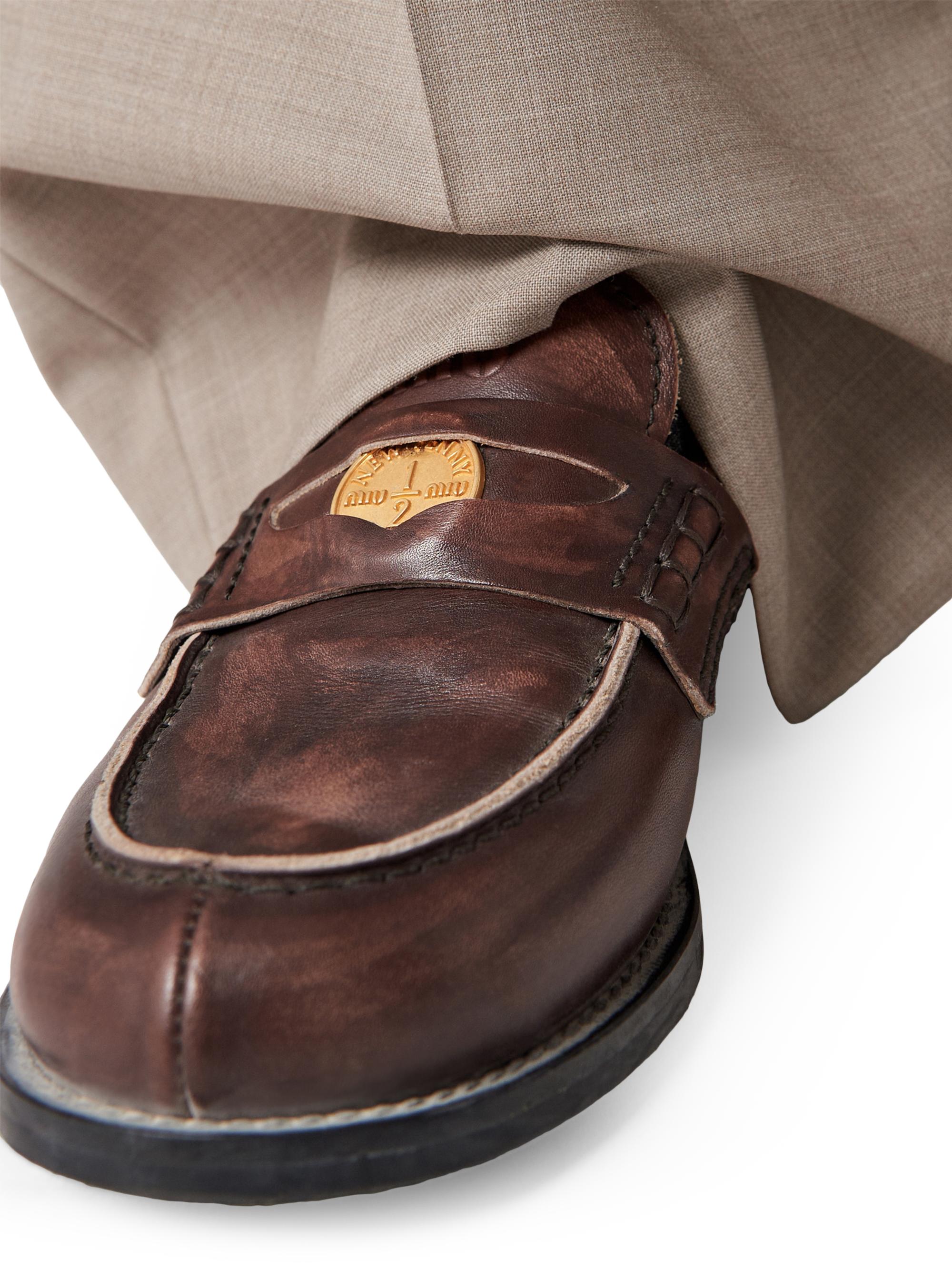 Miu Miu Vintage-Effect Leather Penny Loafers | Saks Fifth Avenue