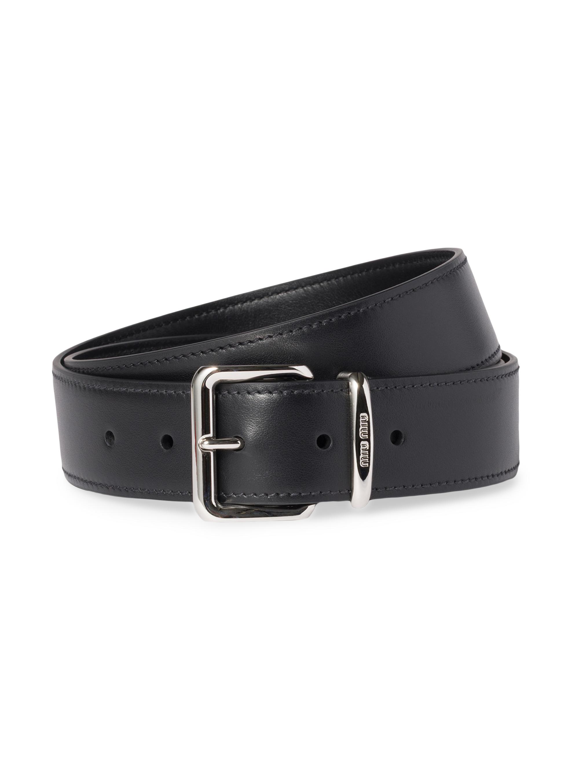 Miu Miu Leather Belt | Saks Fifth Avenue