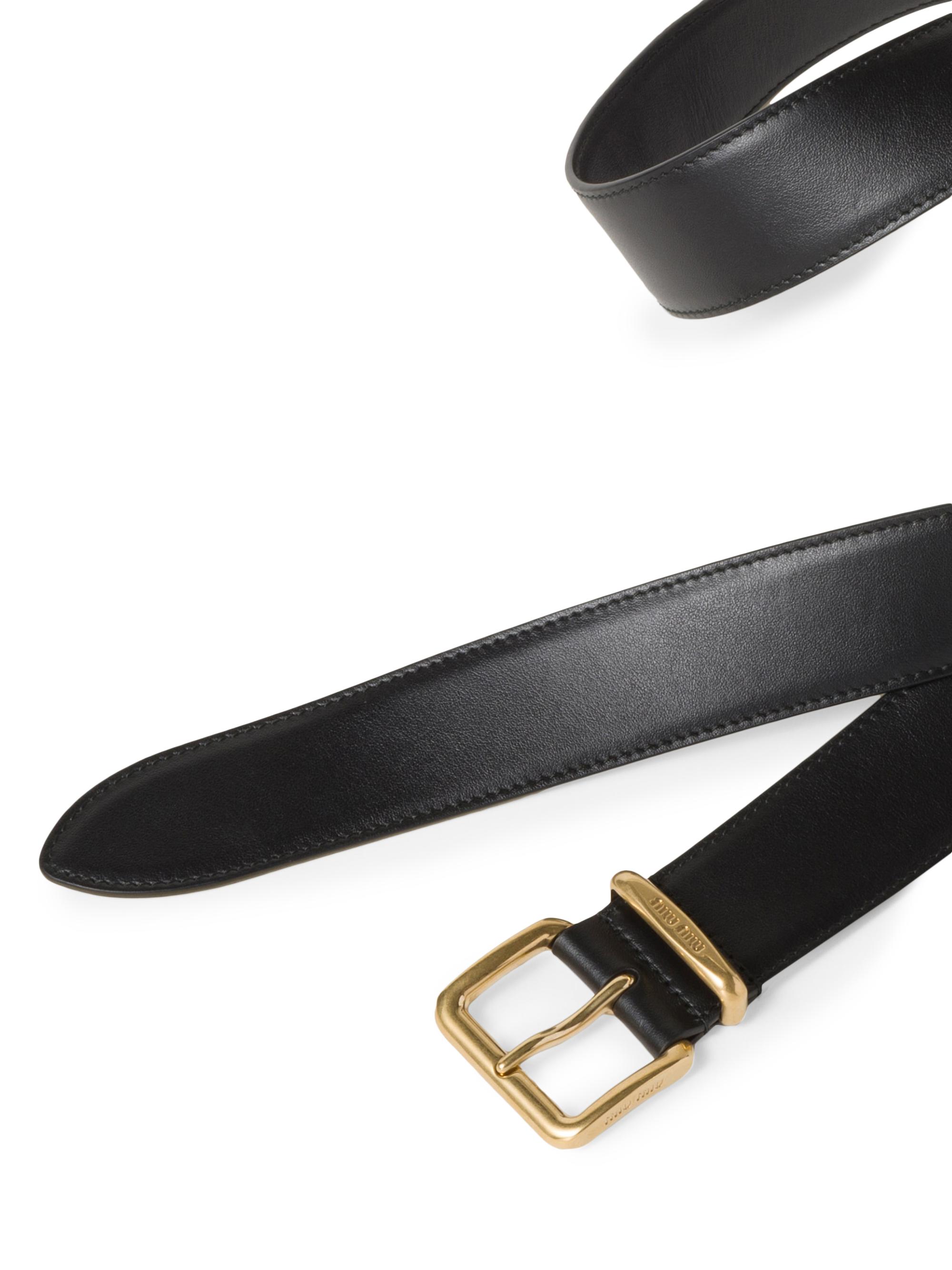 Miu Miu Leather Belt | Saks Fifth Avenue