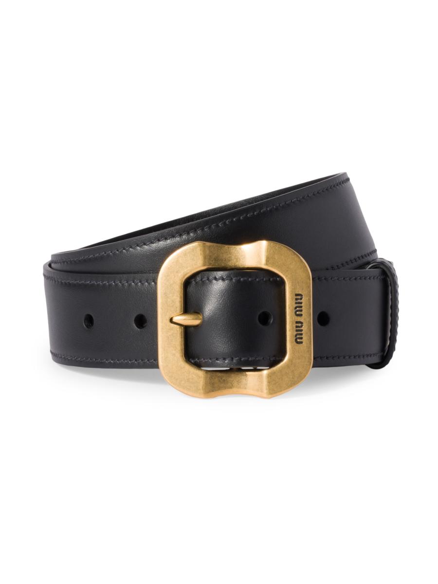 Miu Miu Leather Belt | Saks Fifth Avenue