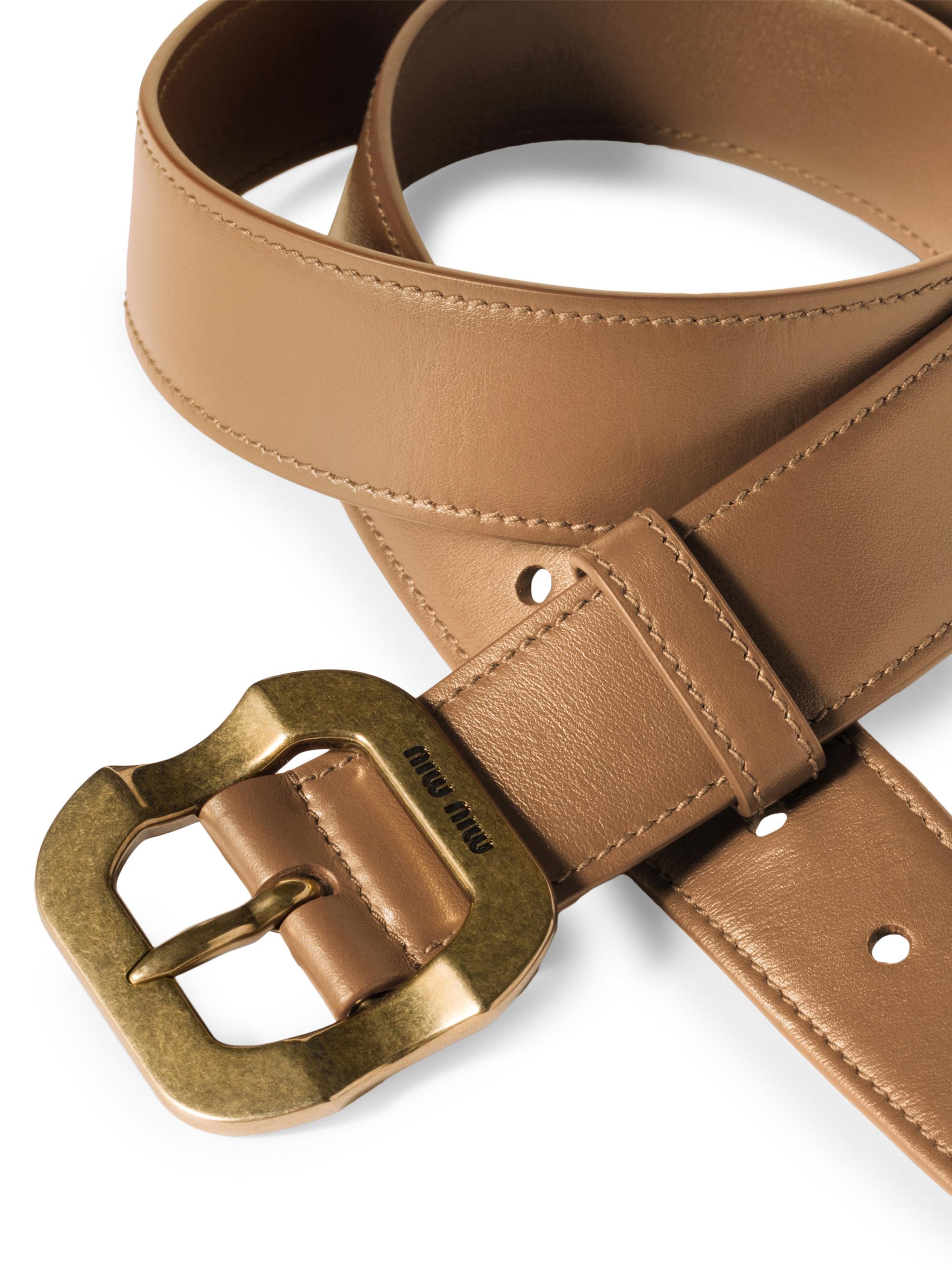 Miu Miu Leather Belt | Saks Fifth Avenue