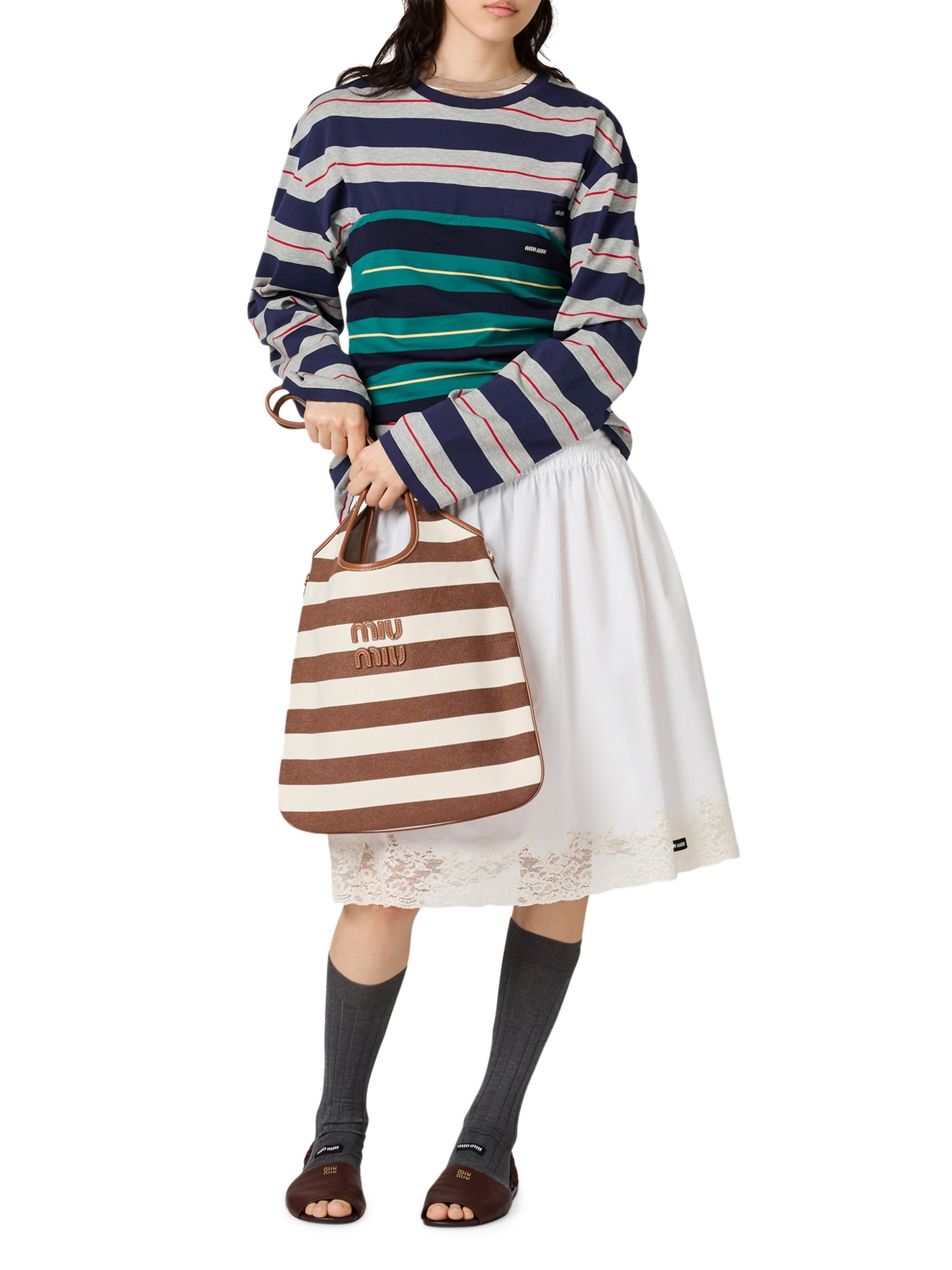 Miu Miu Long-Sleeved Cotton Jersey T-Shirt | Saks Fifth Avenue