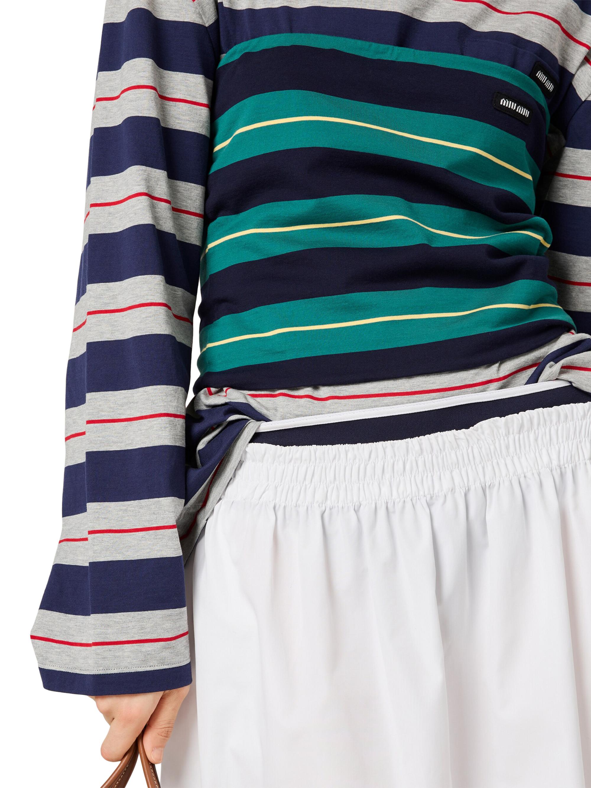 Miu Miu Long-Sleeved Cotton Jersey T-Shirt | Saks Fifth Avenue