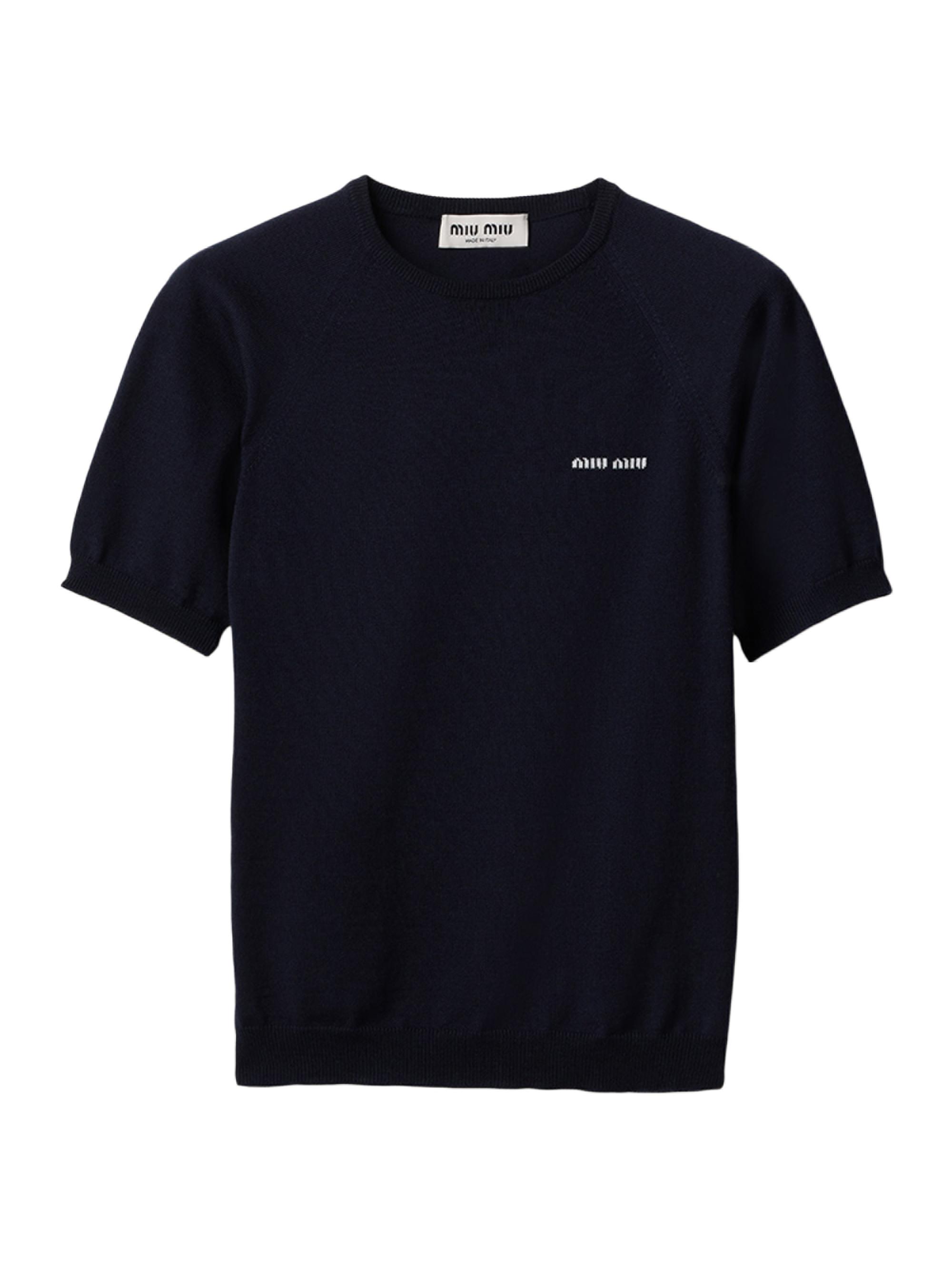 Miu Miu Women's Wool Crewneck Sweater - Blue