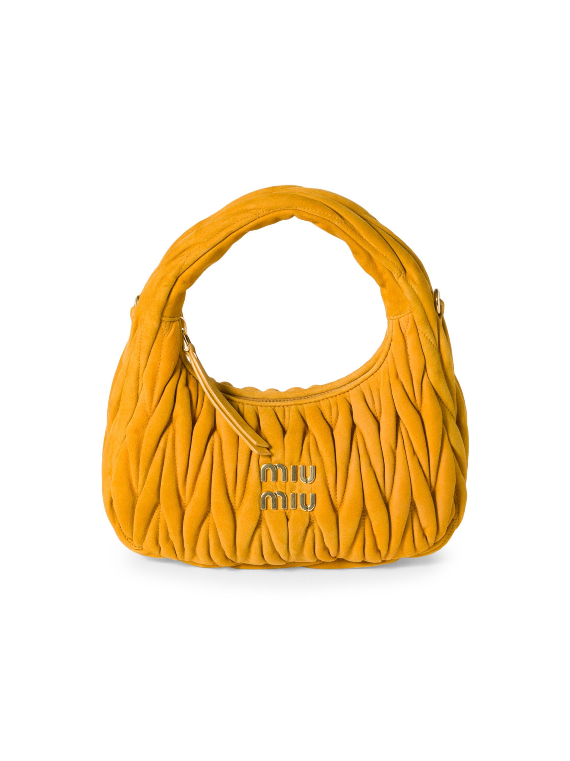 Miu Miu Woven Fabric Top Handle Bag | Saks Fifth Avenue