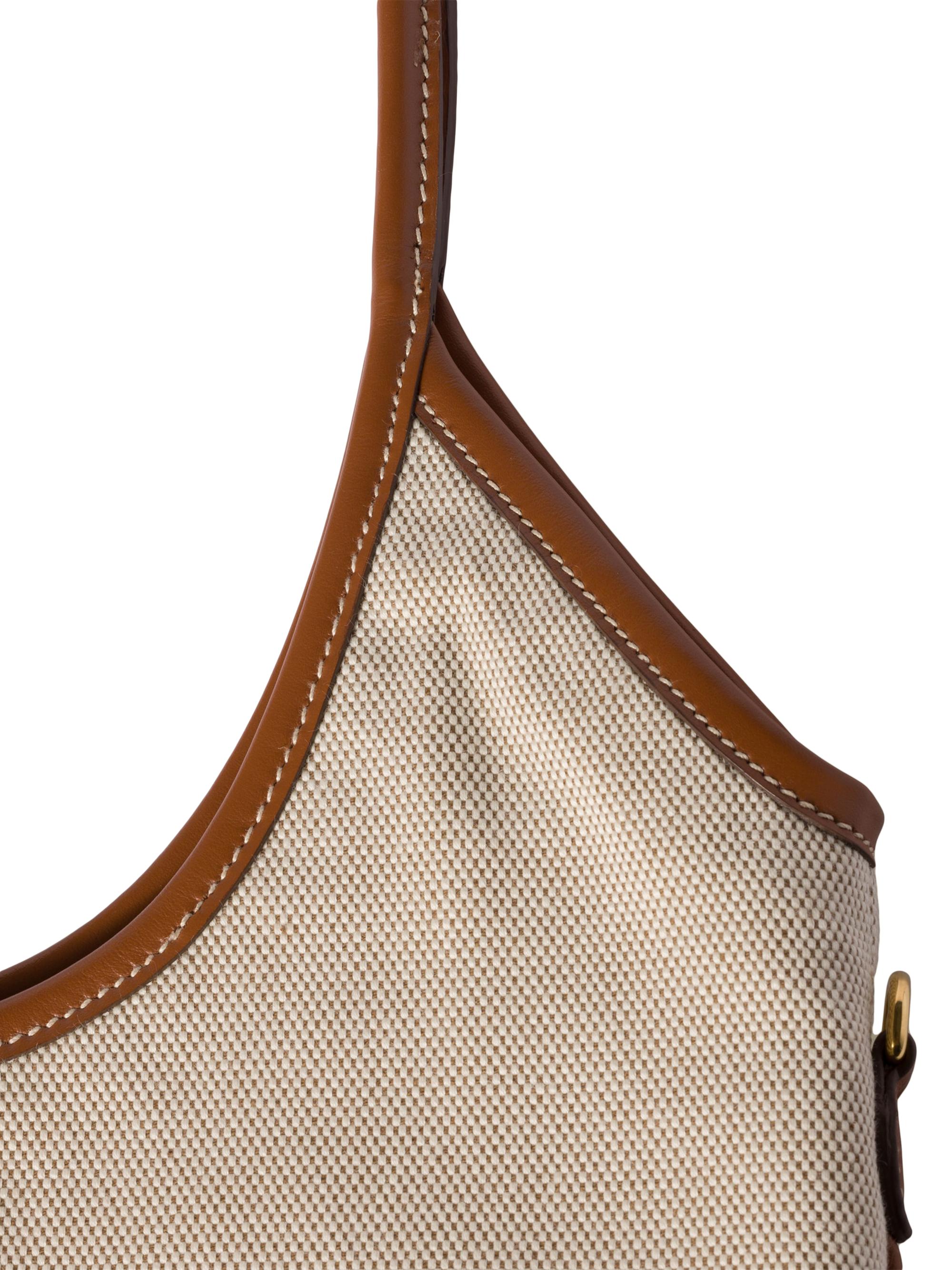Miu Miu Ivy Canvas and Leather Tote Bag | Saks Fifth Avenue