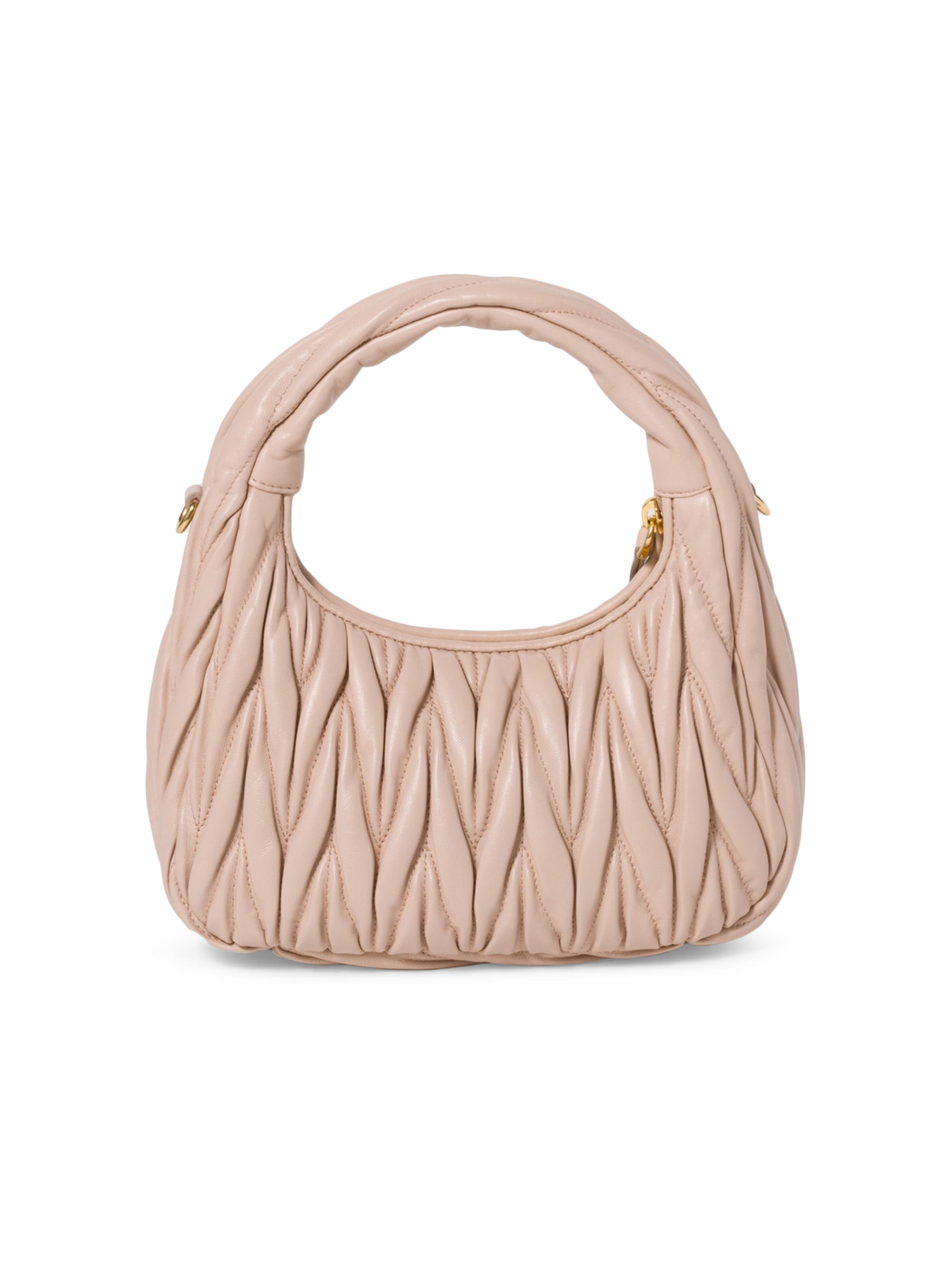 Miu Miu Women's Wander Matelassé Nappa Leather Hobo Bag - Beige | Thumbnail 4