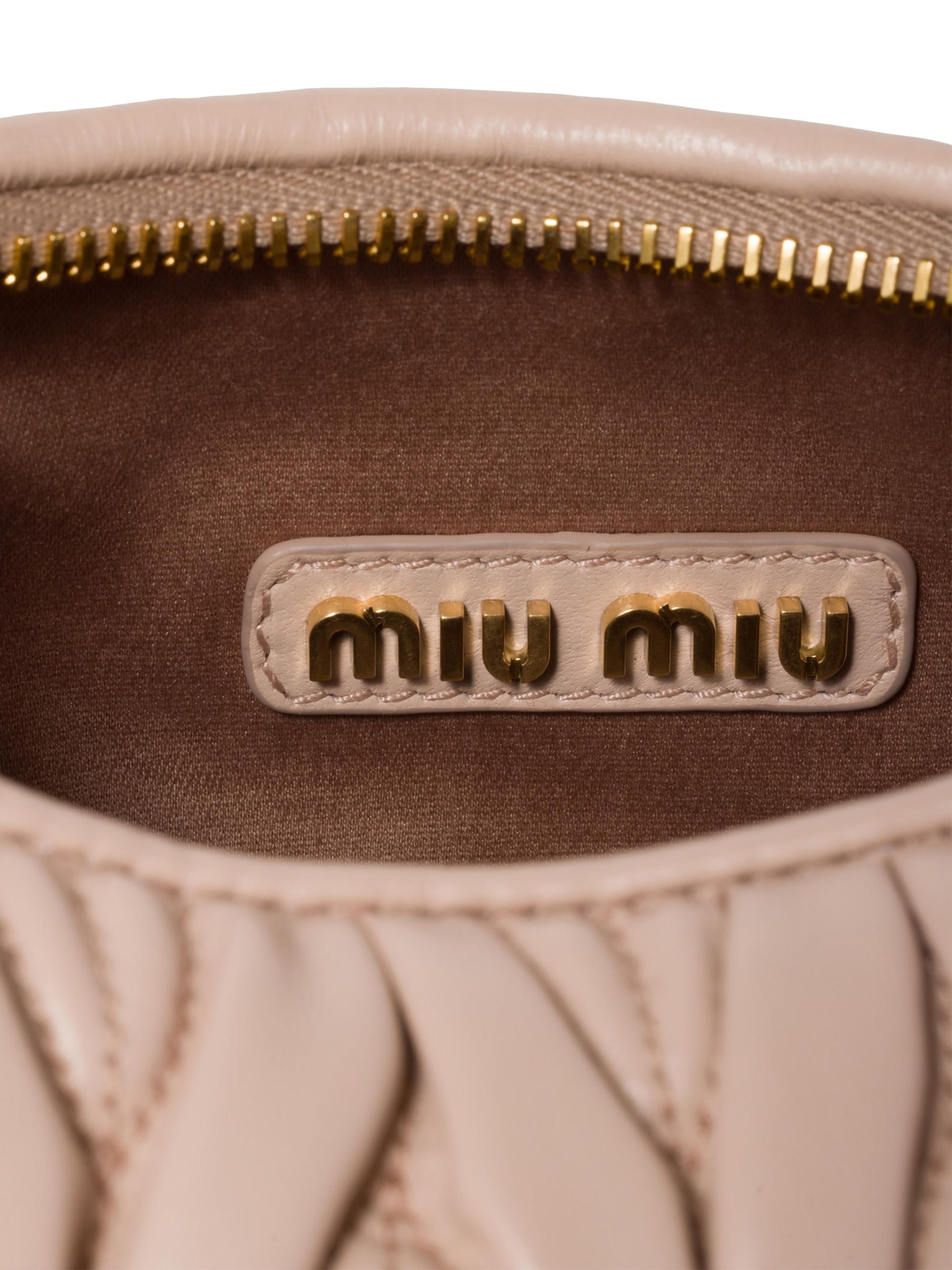 Miu Miu Women's Wander Matelassé Nappa Leather Hobo Bag - Beige | Thumbnail 5