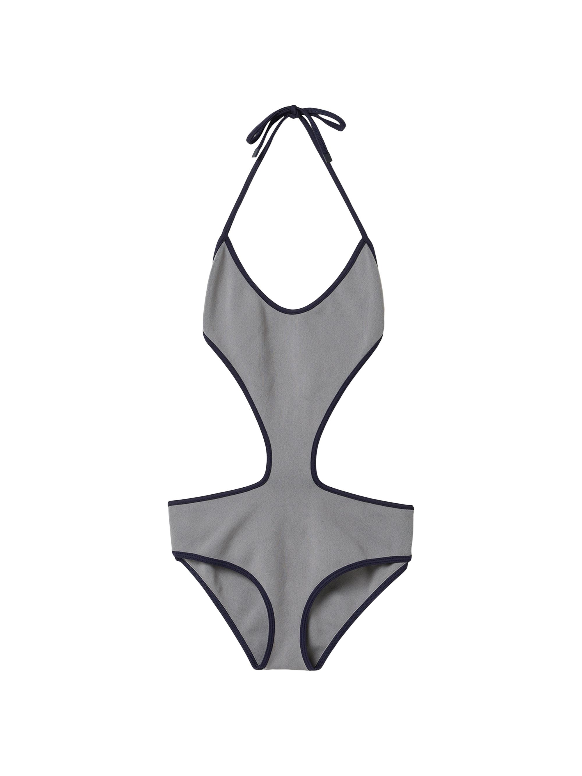 Miu Miu Women's Technical Knit Swimsuit - Grey