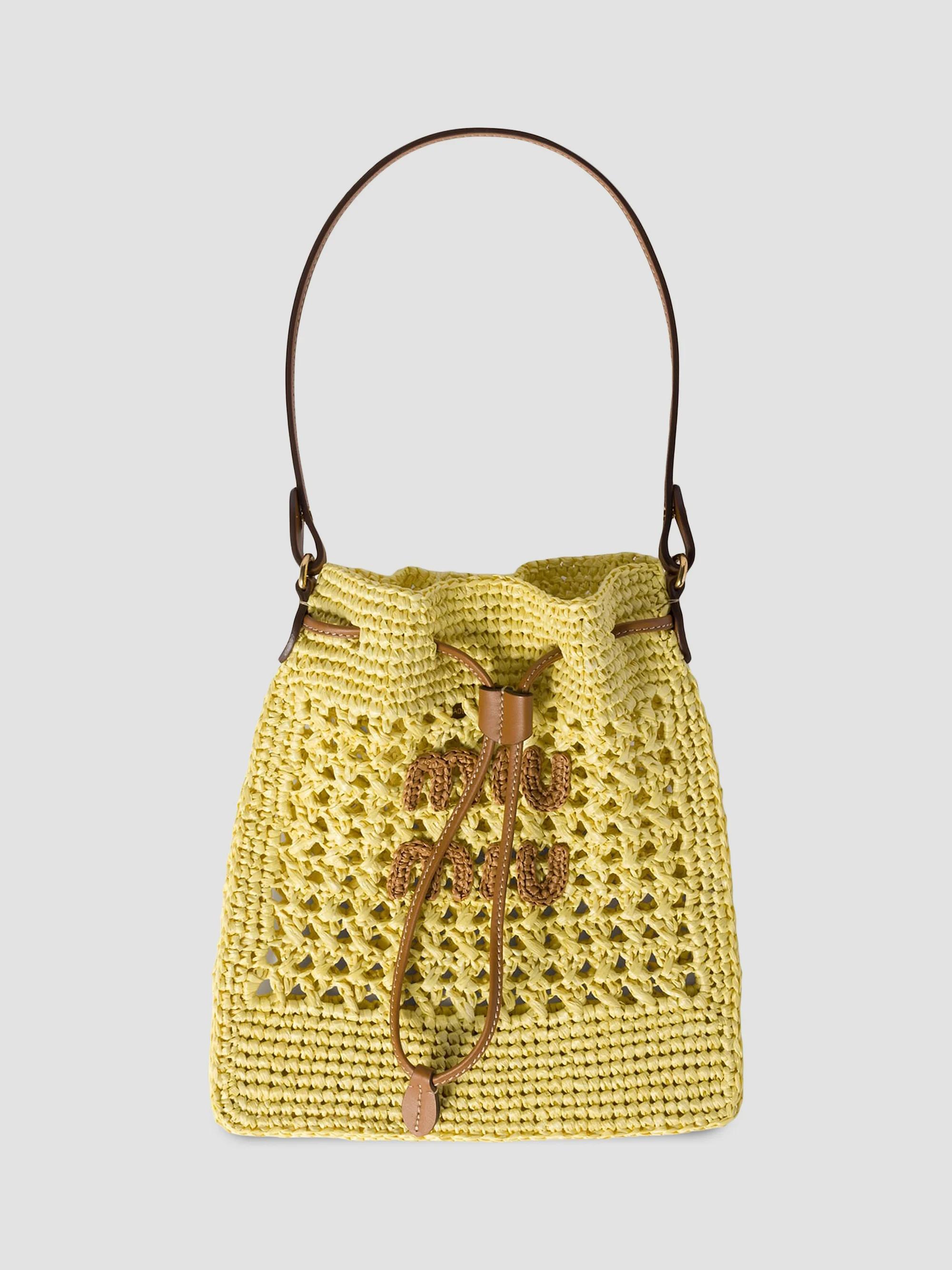 Miu Miu Woven Fabric Top Handle Bag | Saks Fifth Avenue