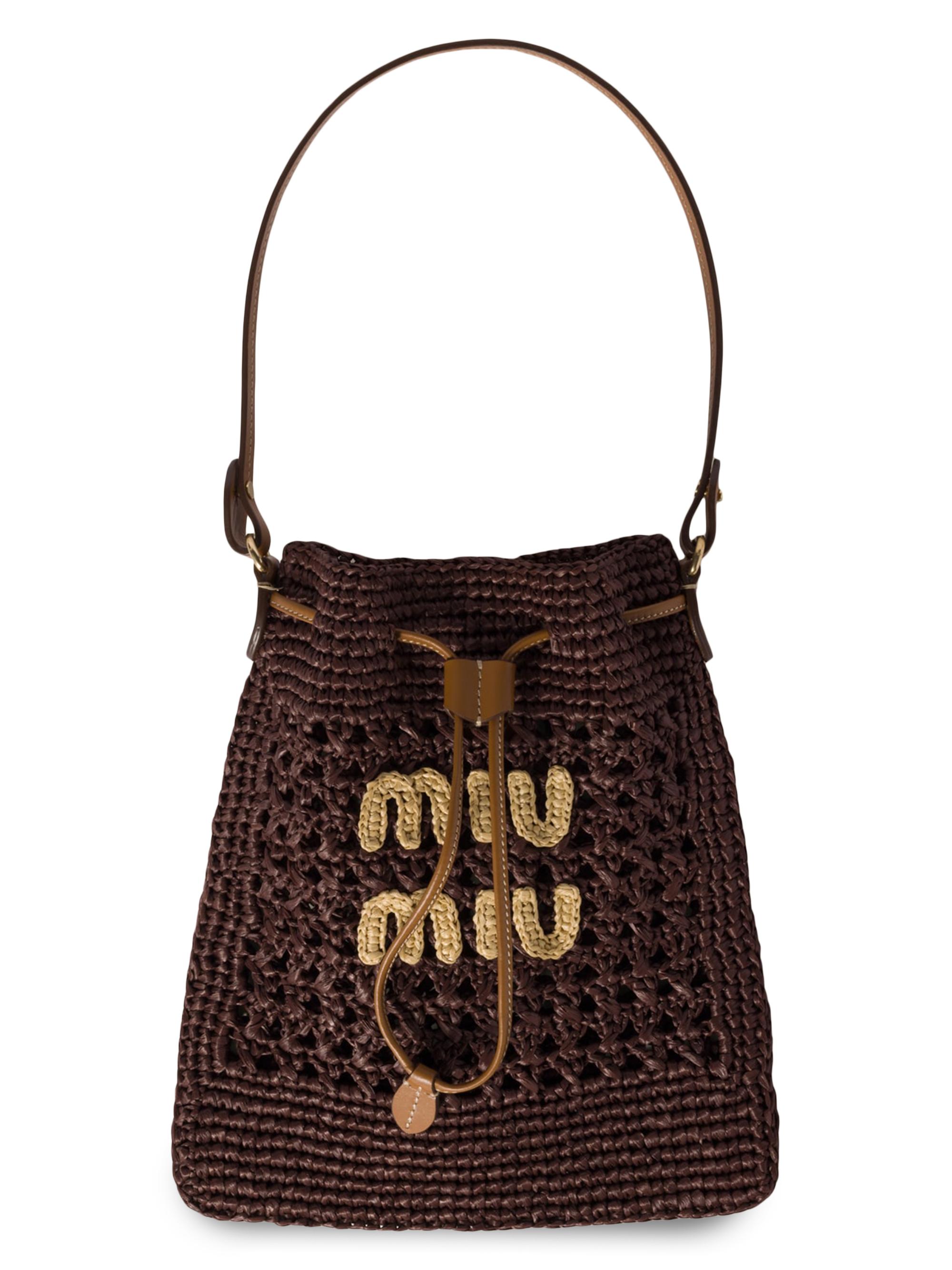 MIU MIU ウーブン バッグ Miu Miu Woven Fabric Top Handle Bag | Saks Fifth Avenue