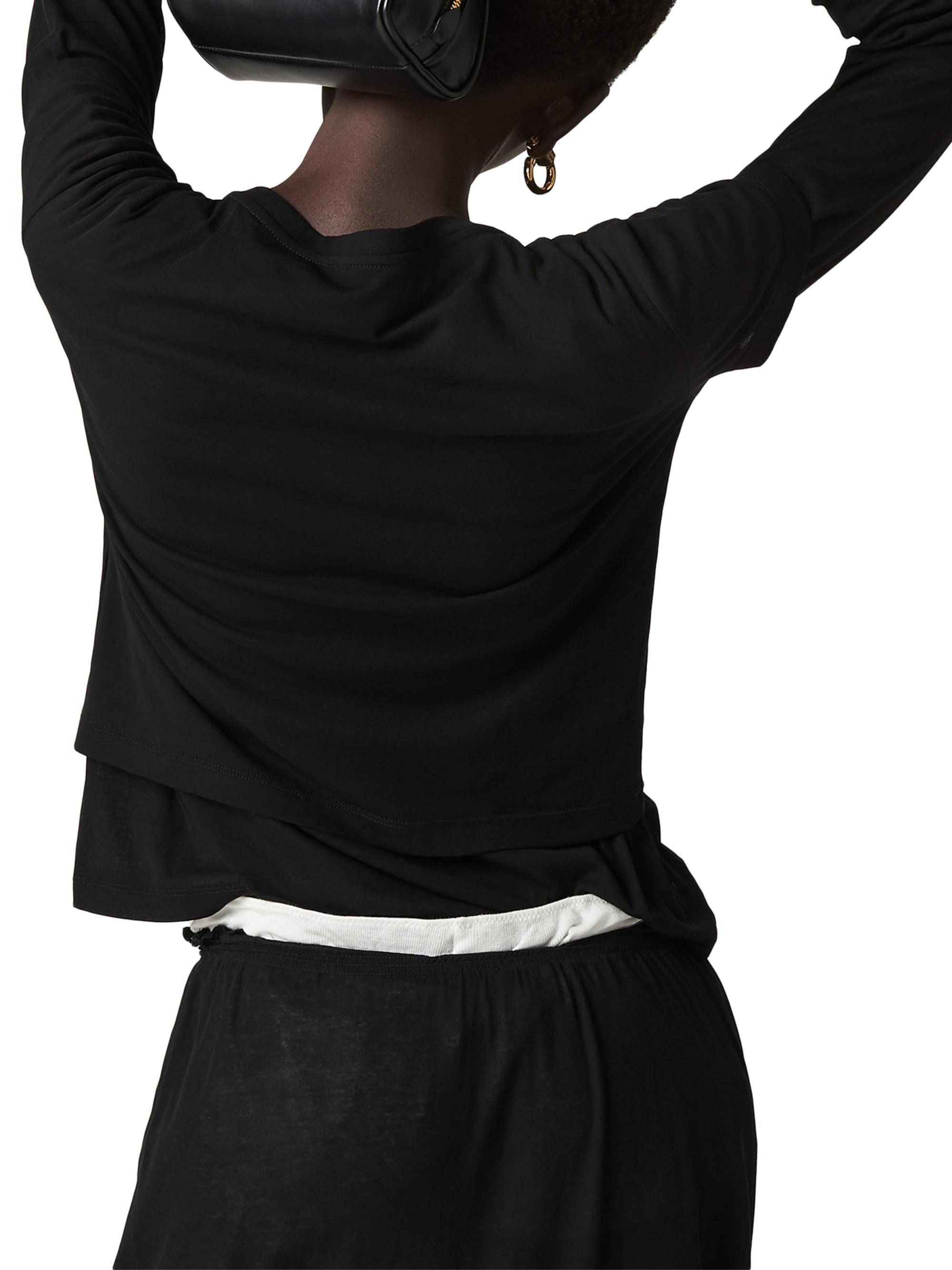 Miu Miu Ribbed Jersey T-Shirt | Saks Fifth Avenue