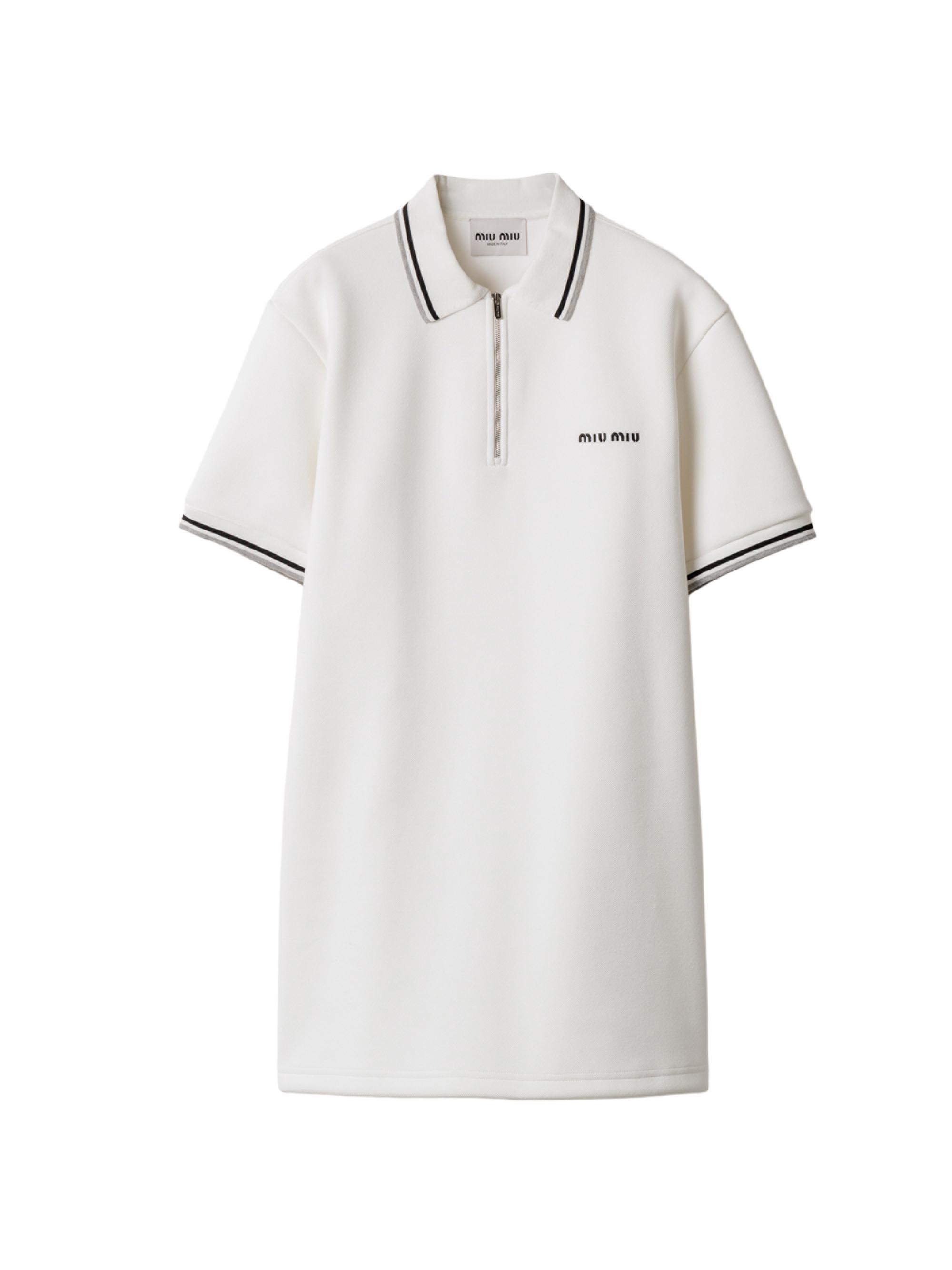 Miu Miu Bonded Piqué and Technical Jersey Dress | Saks Fifth Avenue