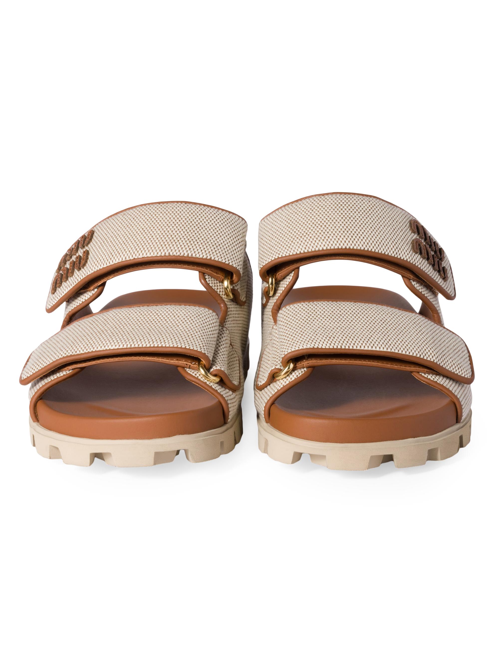 Miu Miu Canvas Slides | Saks Fifth Avenue