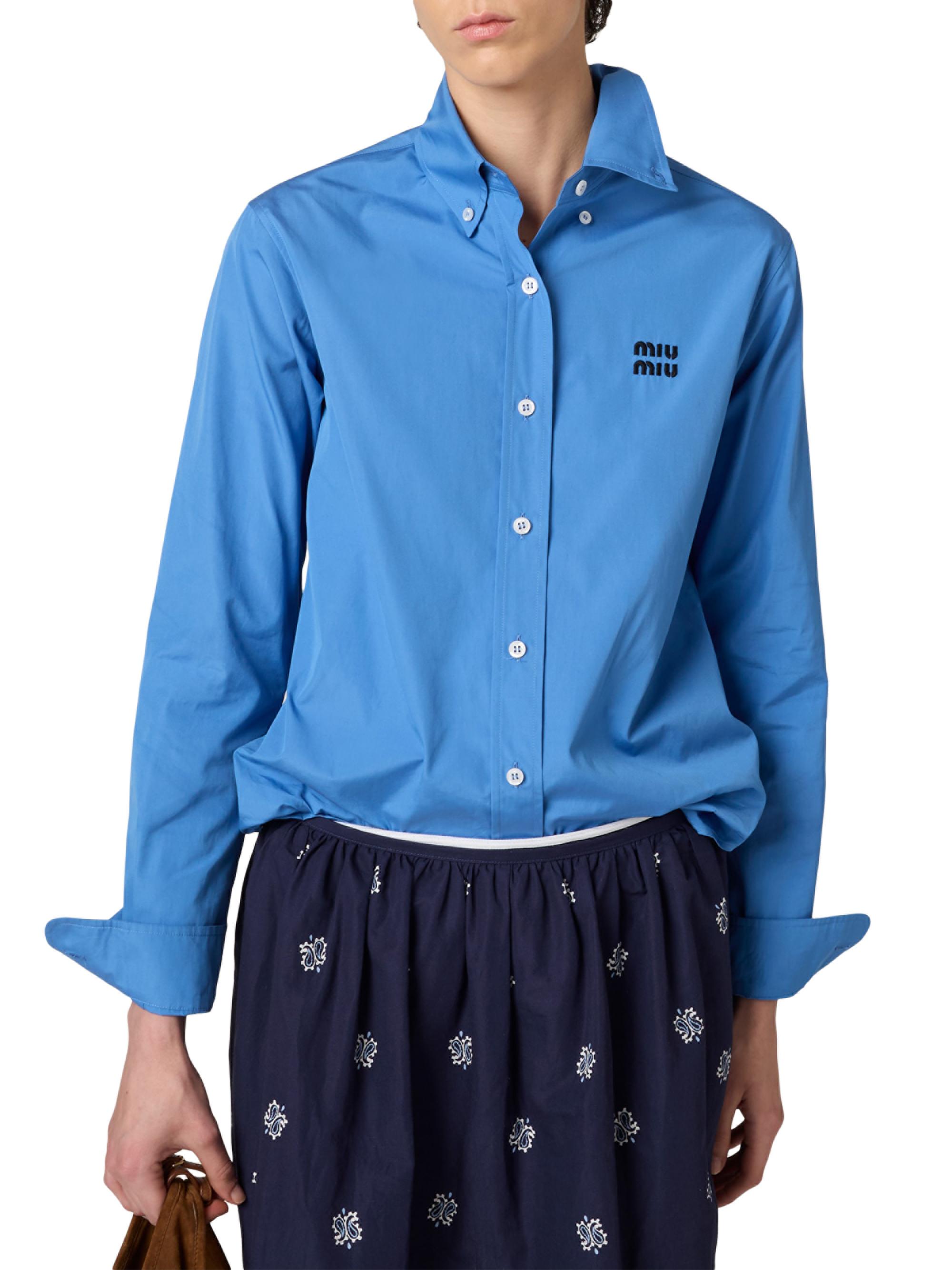 Miu Miu Poplin Shirt | Saks Fifth Avenue