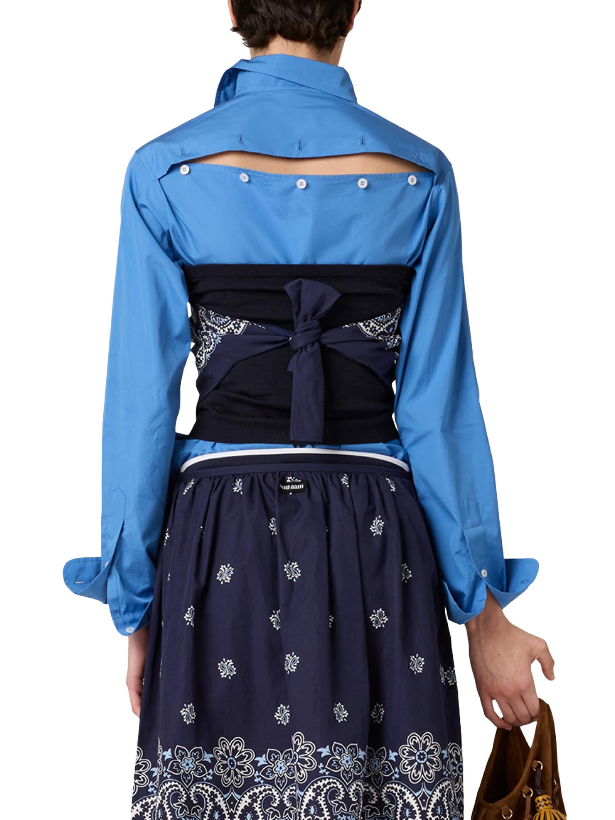 Miu Miu Poplin Shirt | Saks Fifth Avenue