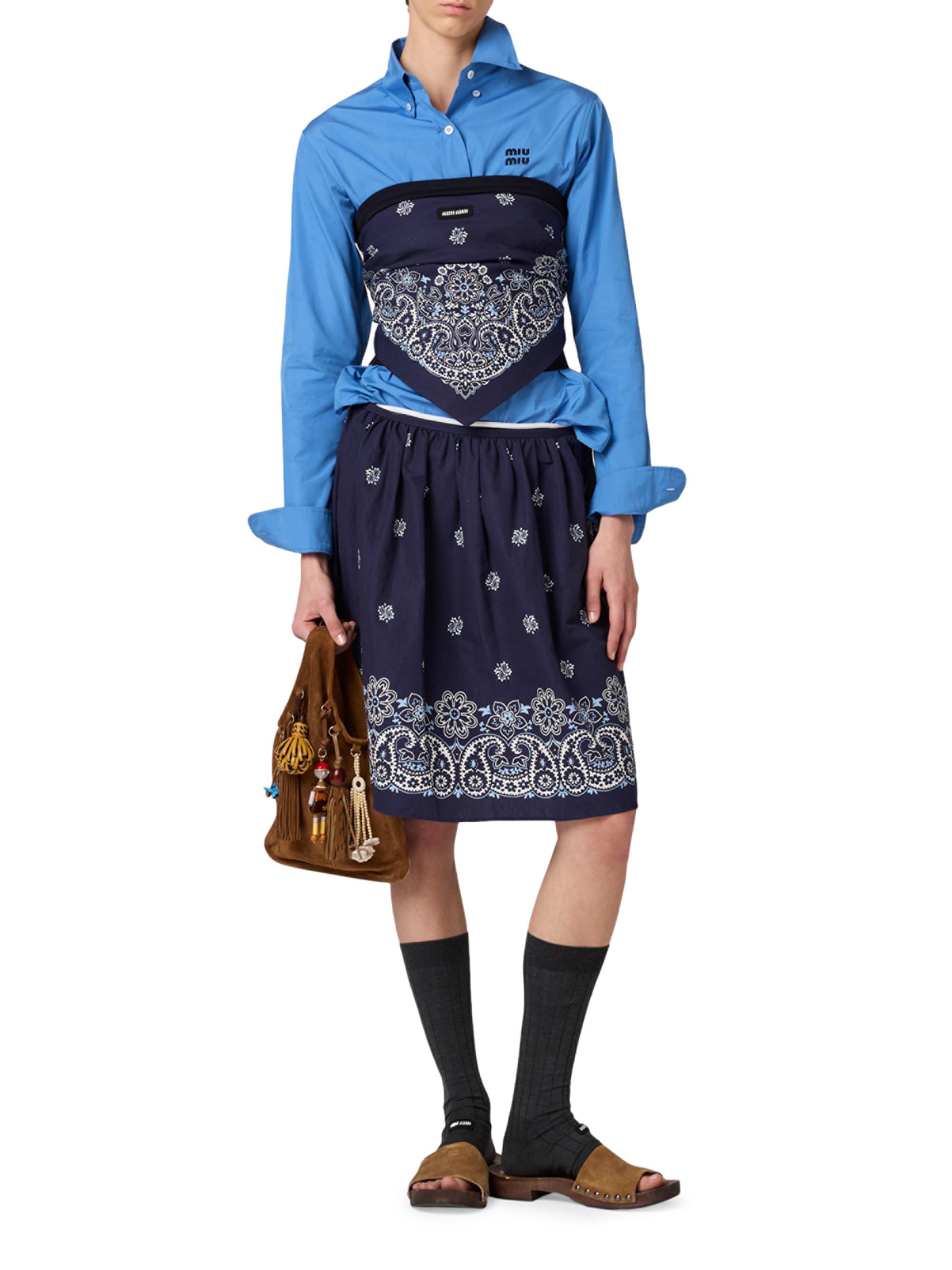 Miu Miu Poplin Shirt | Saks Fifth Avenue