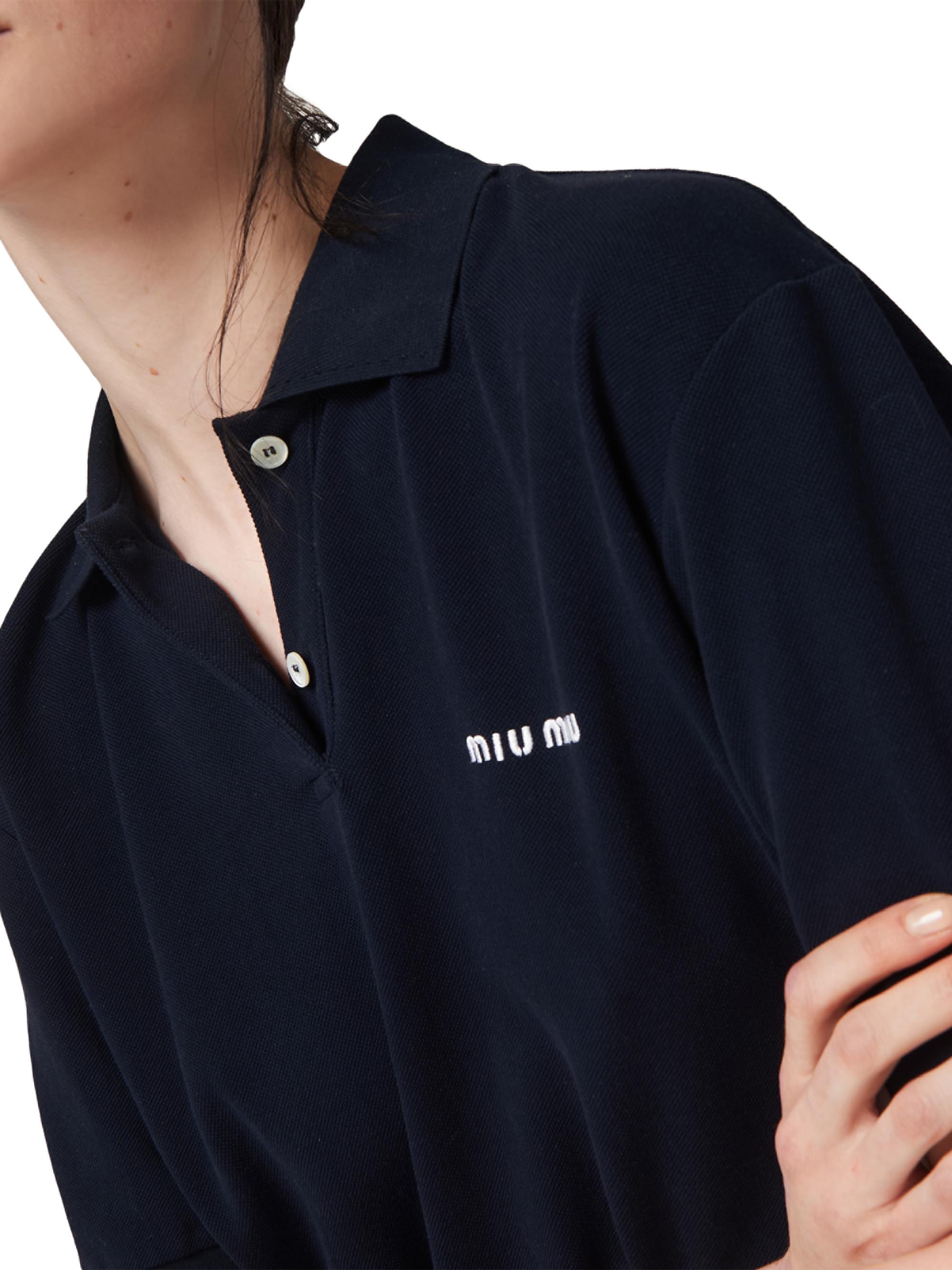Miu Miu Cotton Piqué Polo Shirt | Saks Fifth Avenue