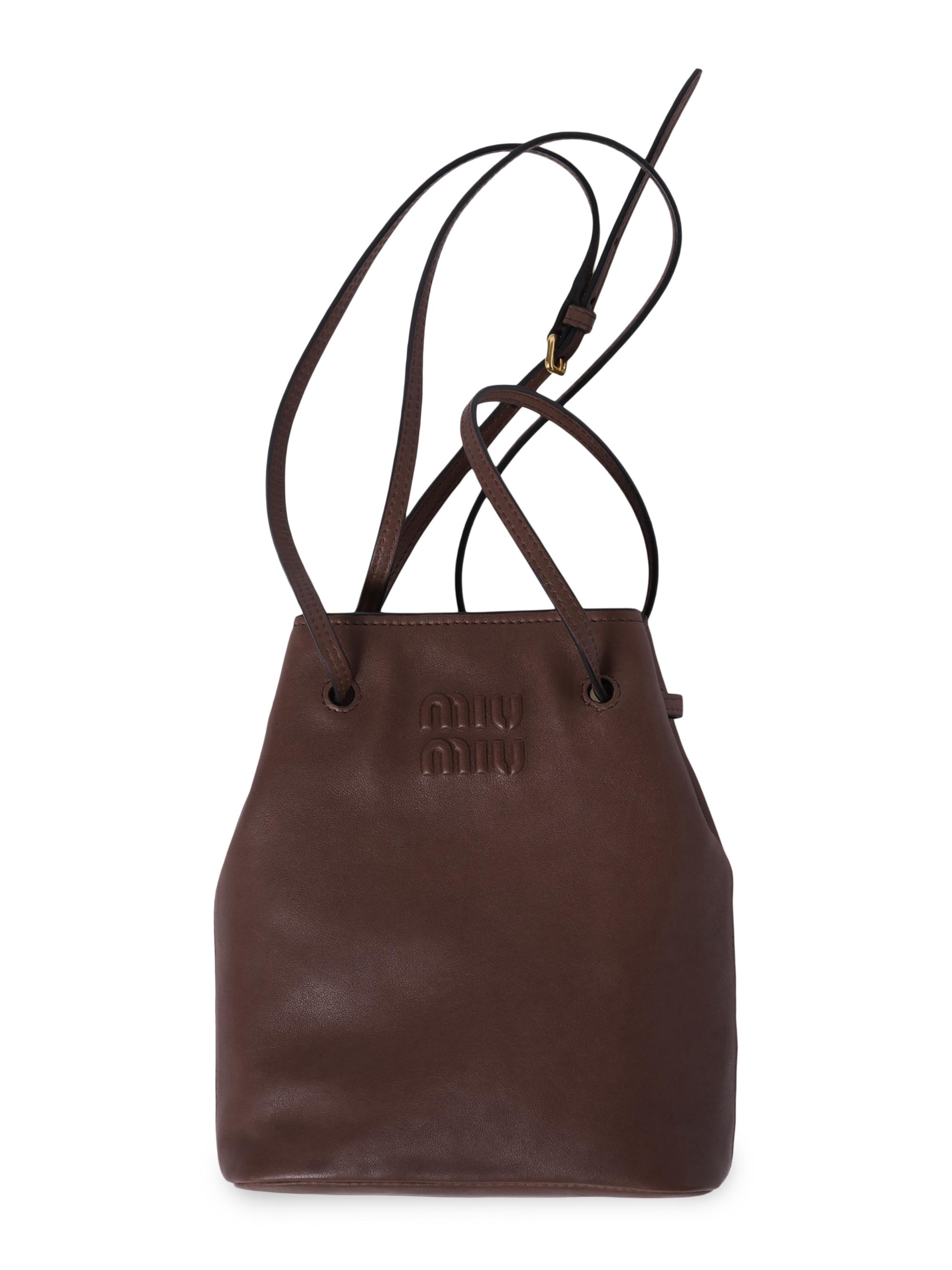 Miu Miu Nappa Leather Mini Bucket Bag | Saks Fifth Avenue