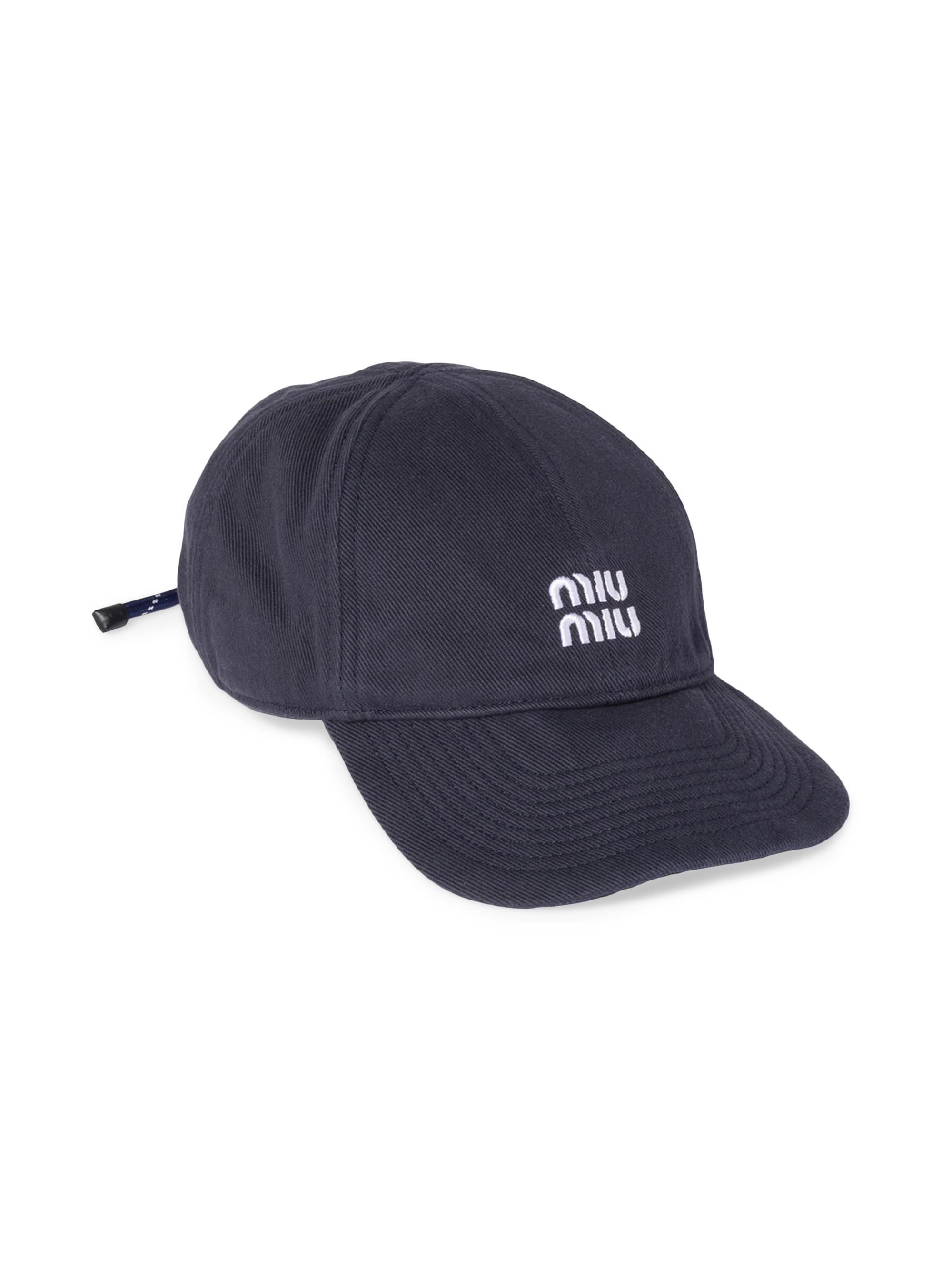 Miu Miu Women's Denim Baseball Cap - Navy