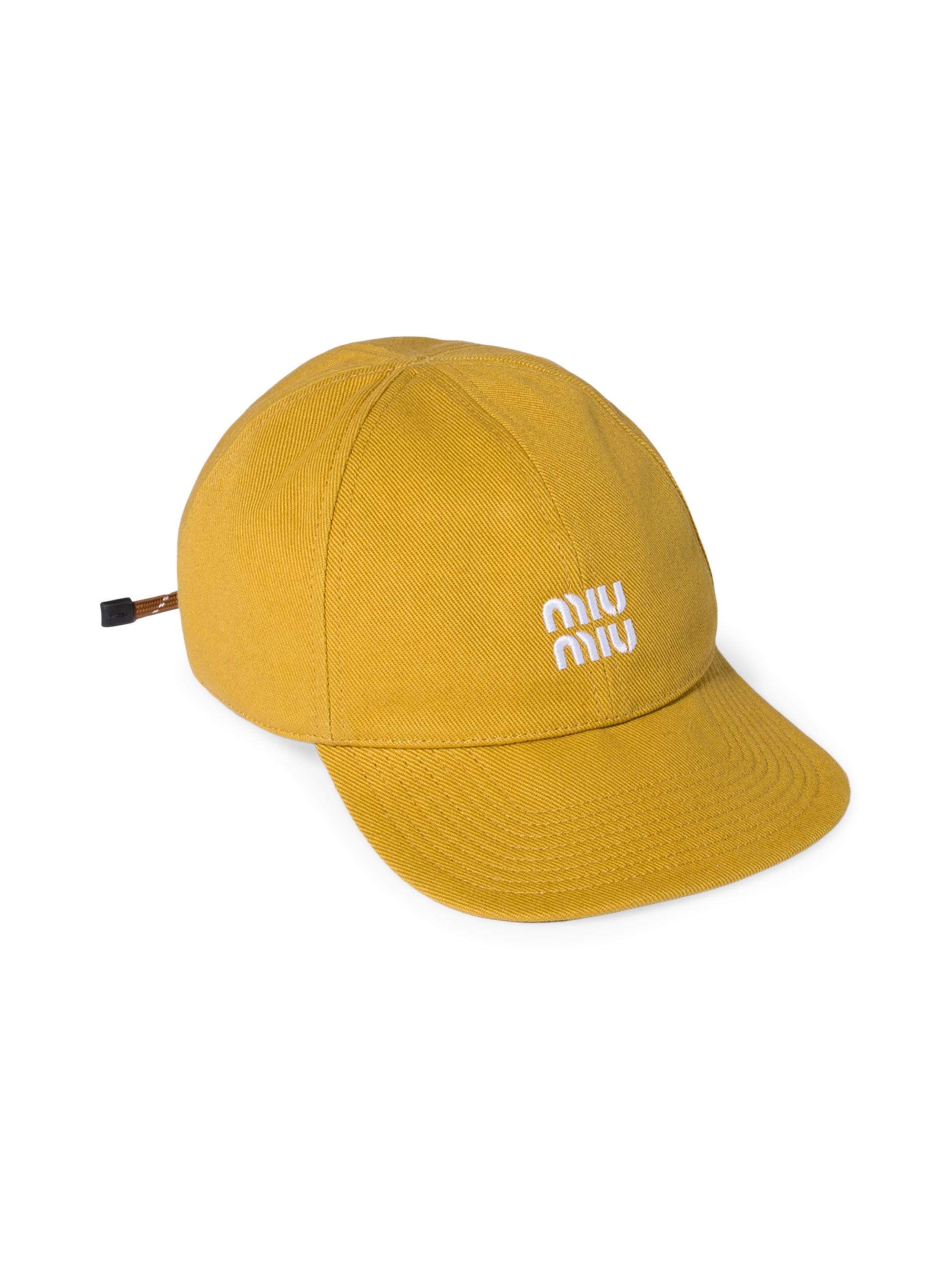 Miu Miu Women's Denim Baseball Cap - Yellow