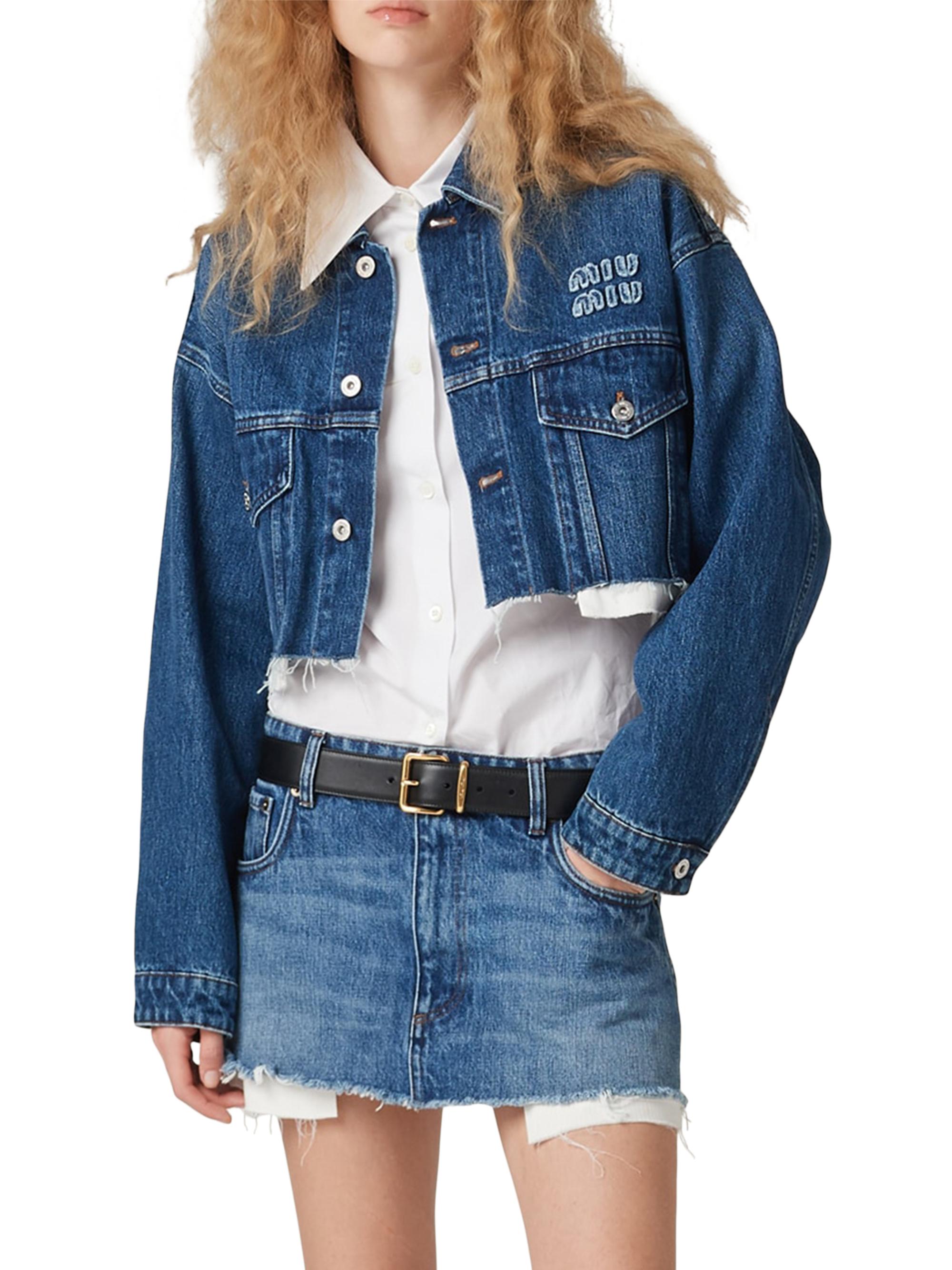 Miu Miu Denim Blouson Jacket | Saks Fifth Avenue