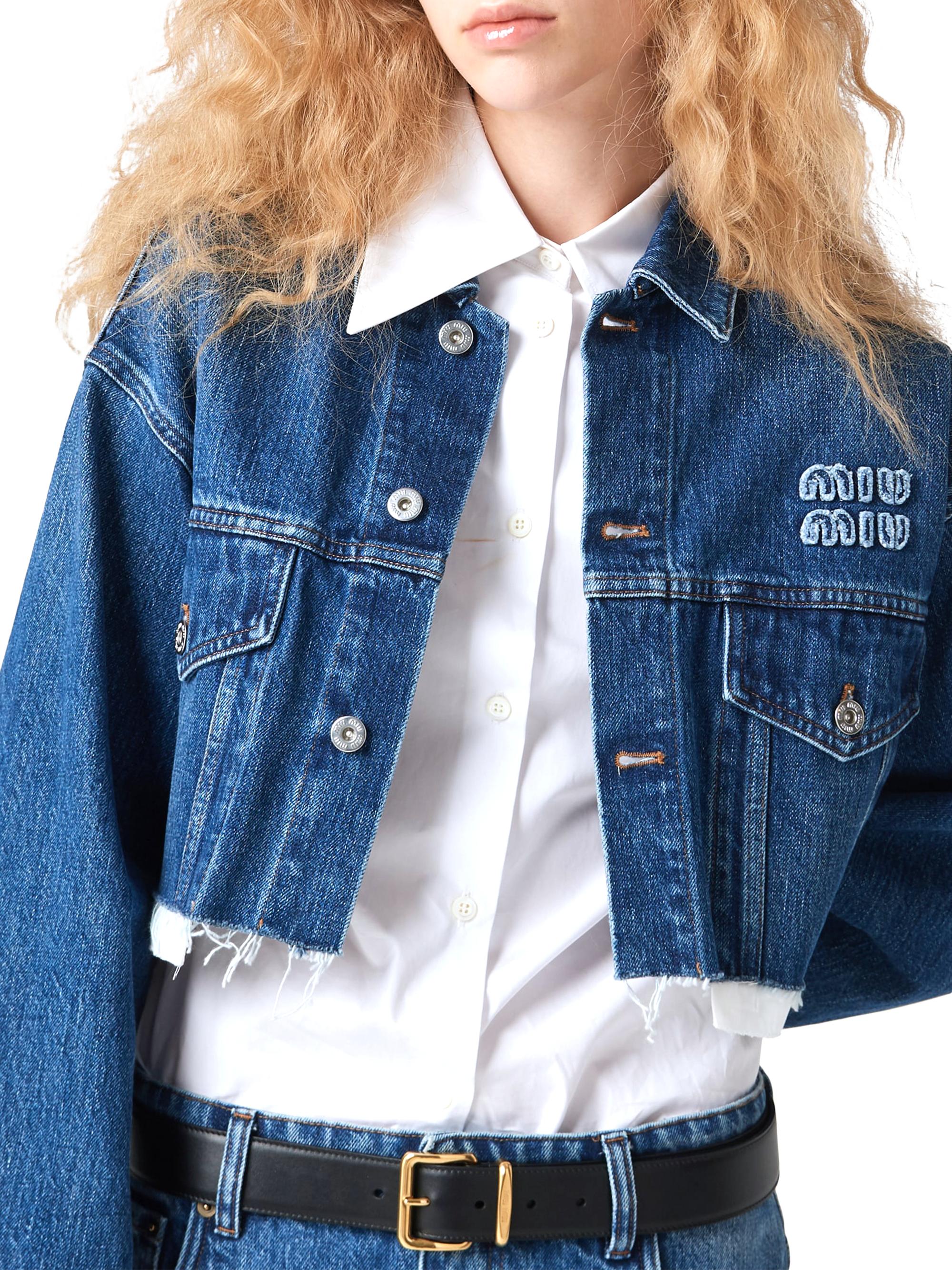 Miu Miu Denim Blouson Jacket | Saks Fifth Avenue