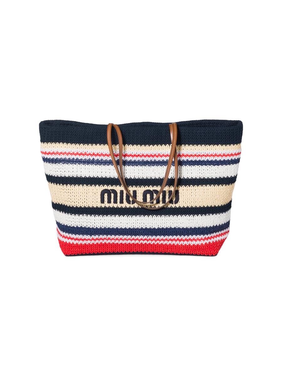 Miu Miu Raffia-Effect Woven Shoulder Bag | Saks Fifth Avenue