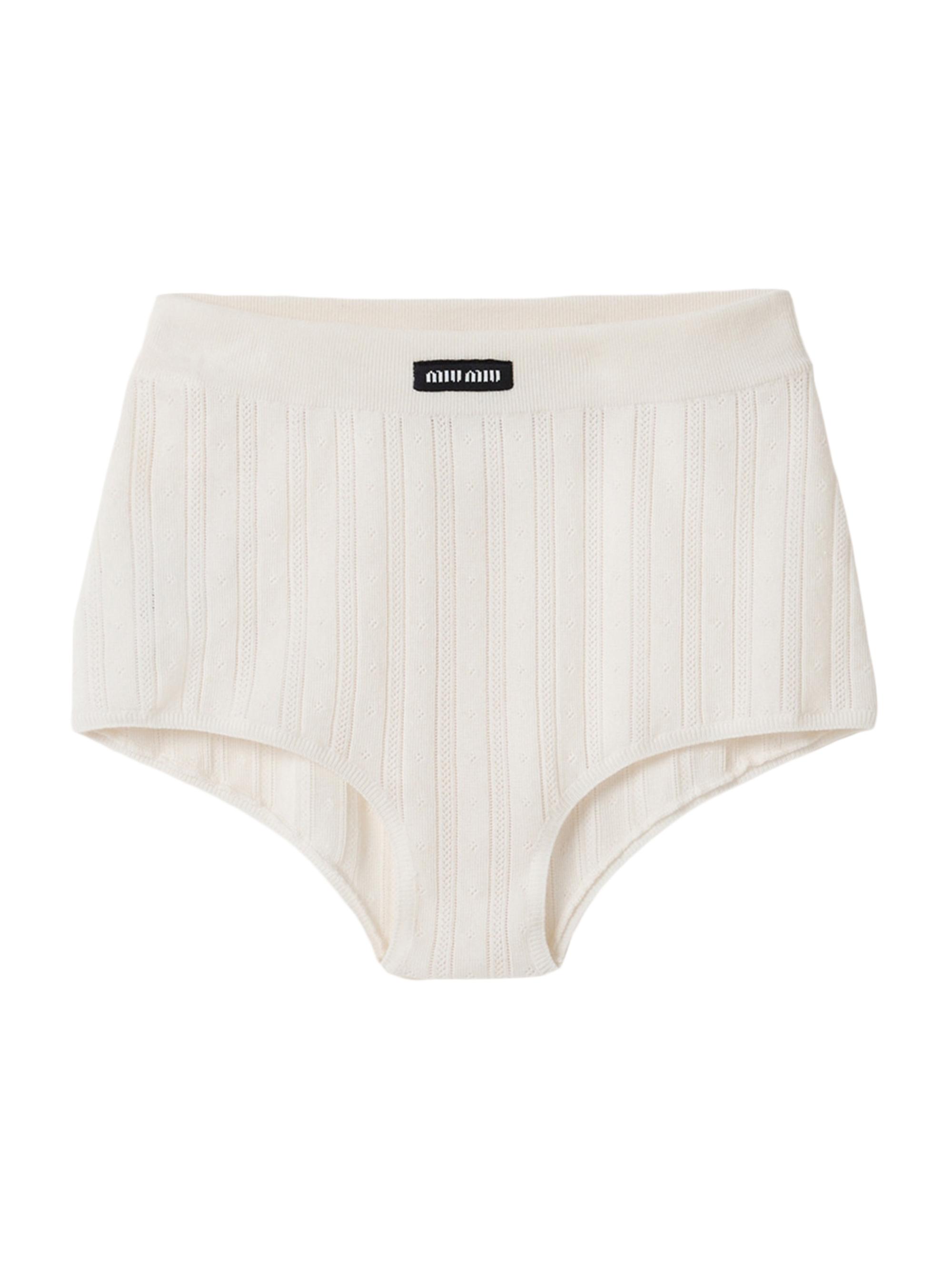 Miu Miu Women's Cashmere and Silk Shorts - White